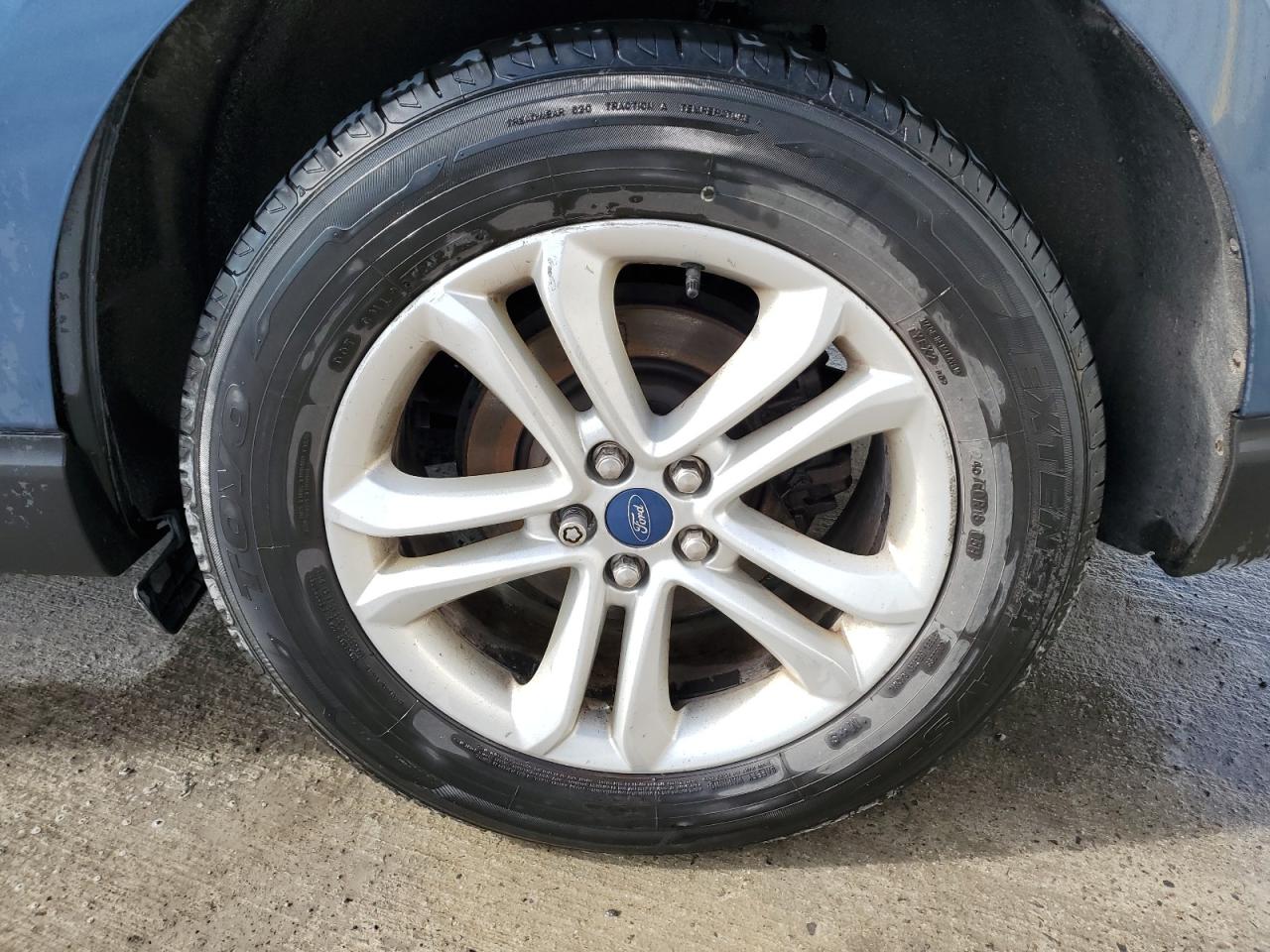 2019 Ford Edge Sel Blue vin: 2FMPK3J90KBB83131 Damage: Left Rear Wheel, Curb Rash, 1/2 To 1 Inch