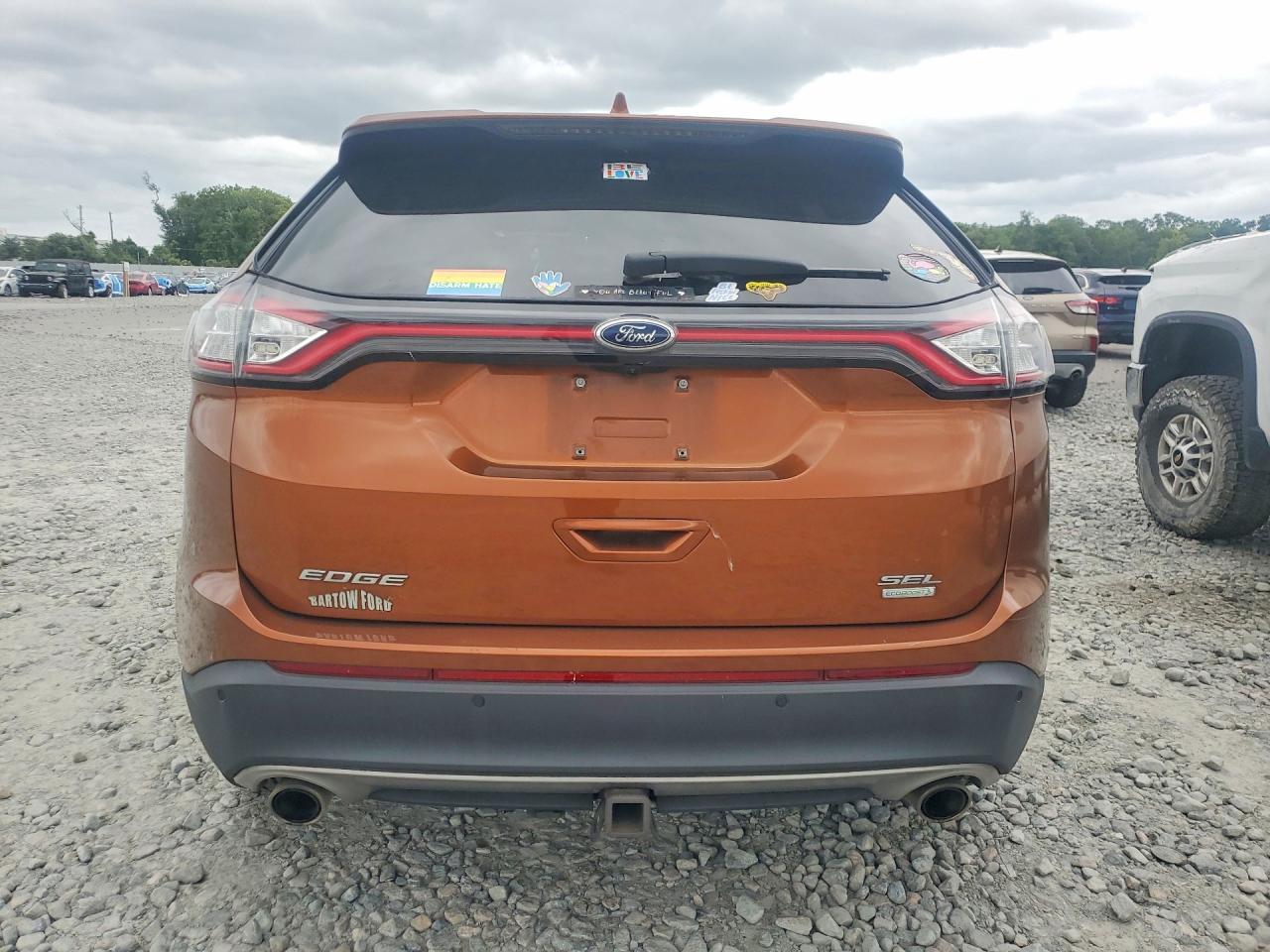 2017 Ford Edge Sel Brown vin: 2FMPK3J92HBC59621