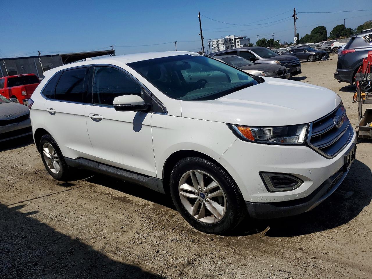 2018 Ford Edge Sel White vin: 2FMPK3J92JBB86546