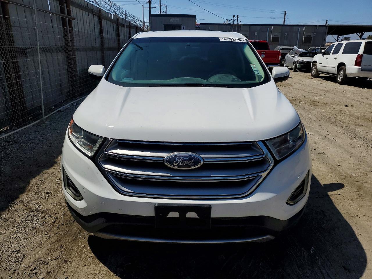 2018 Ford Edge Sel White vin: 2FMPK3J92JBB86546