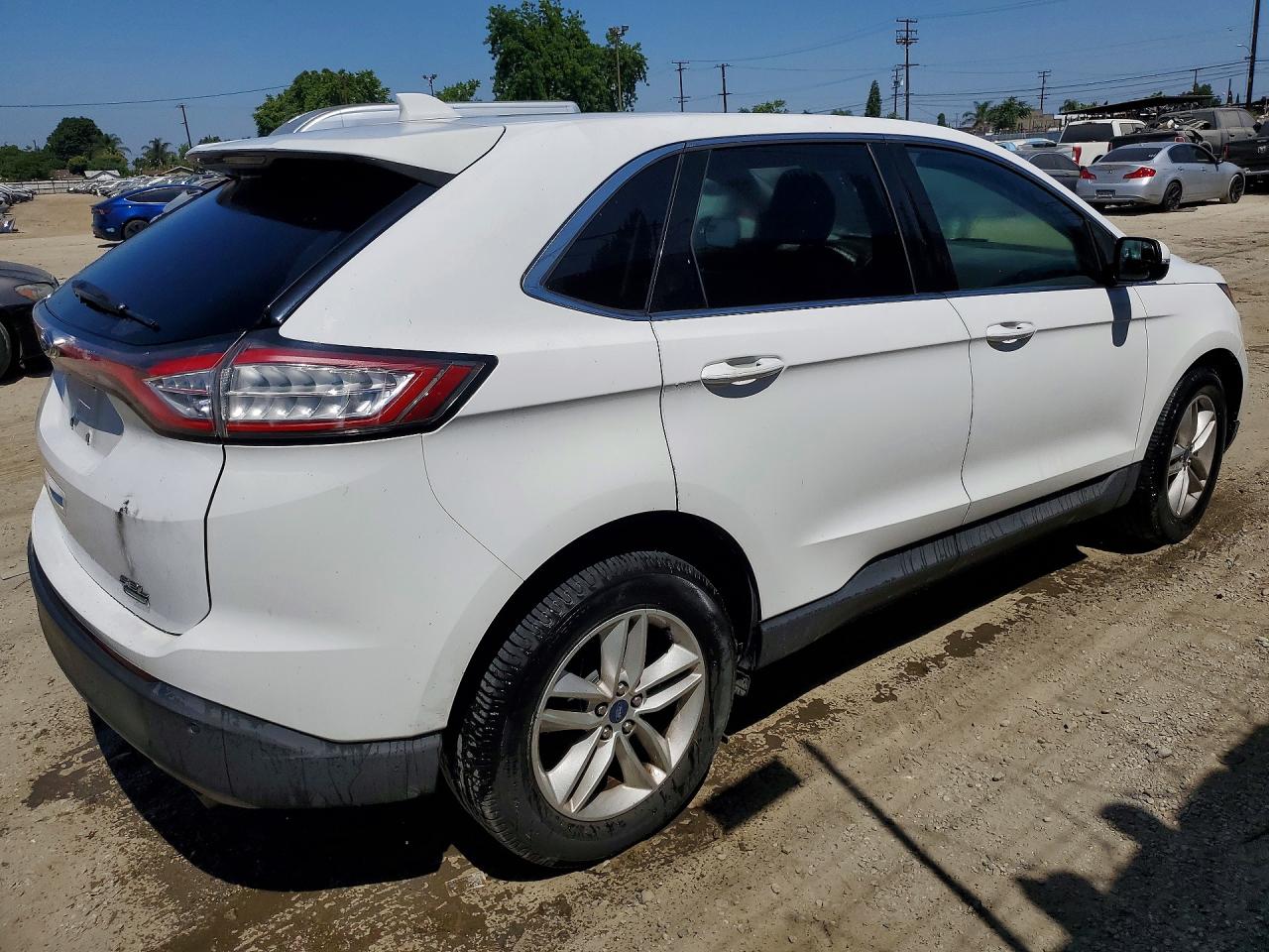 2018 Ford Edge Sel White vin: 2FMPK3J92JBB86546