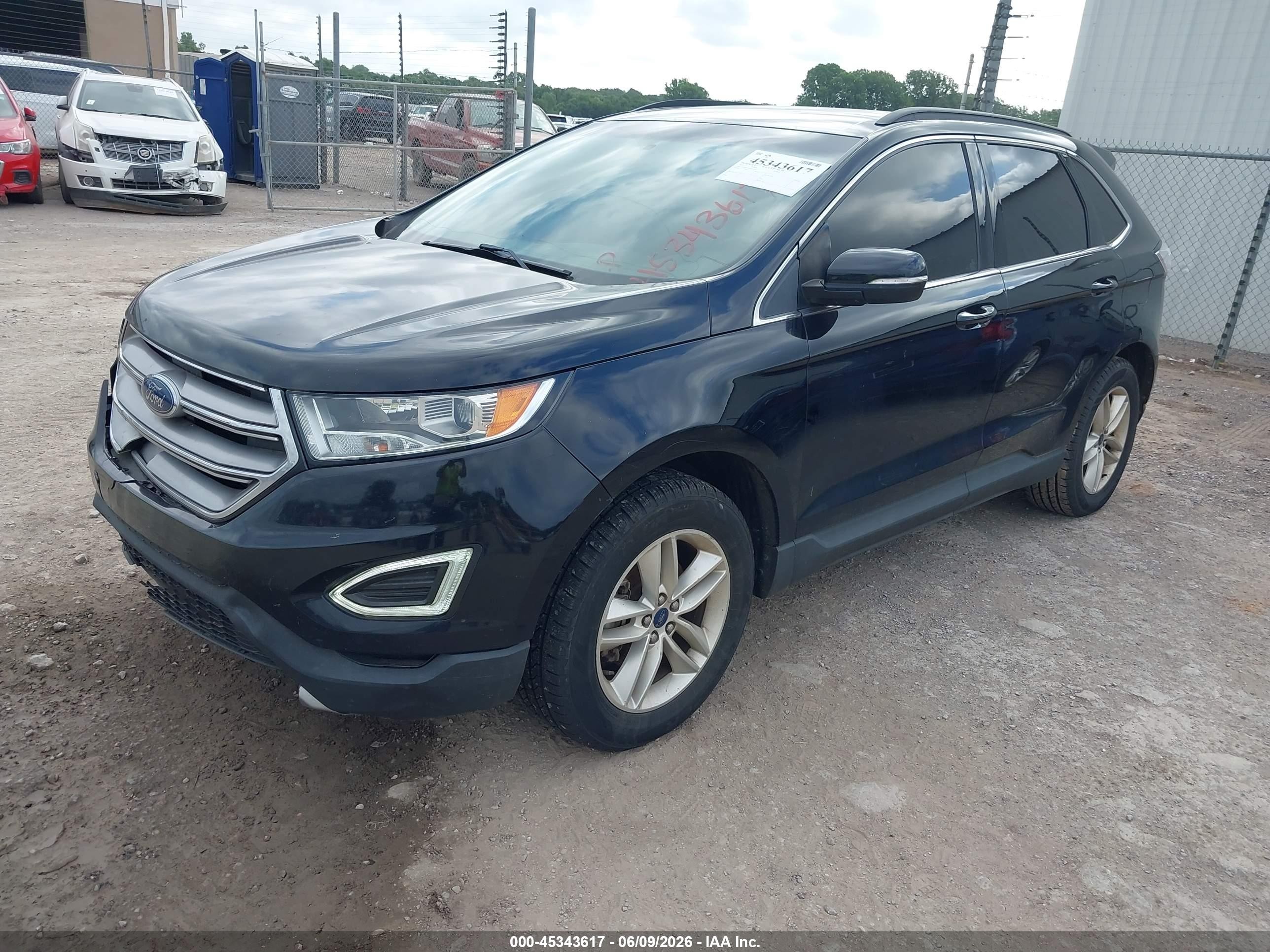 2017 Ford Edge Sel Black vin: 2FMPK3J93HBC15644