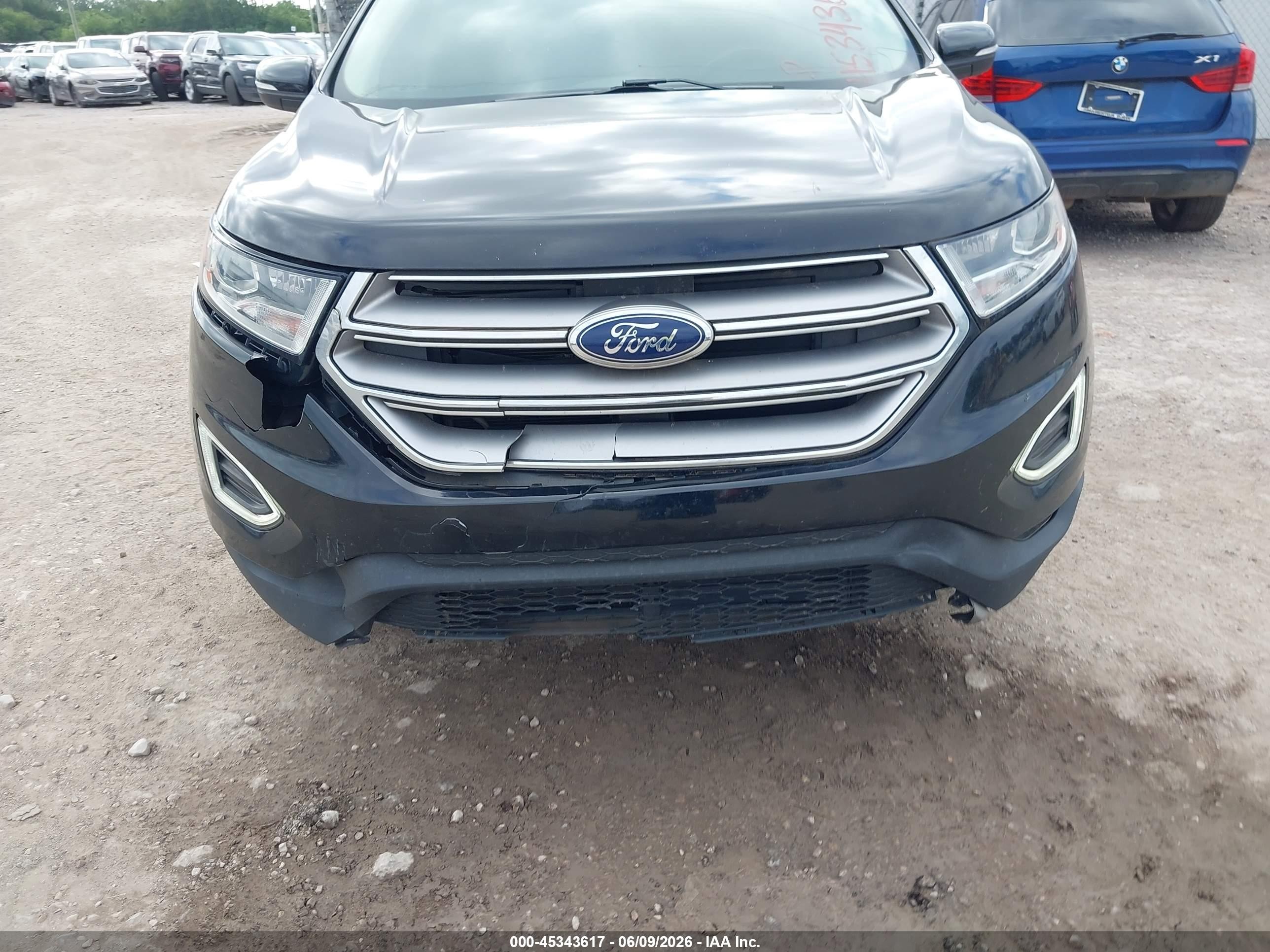 2017 Ford Edge Sel Black vin: 2FMPK3J93HBC15644
