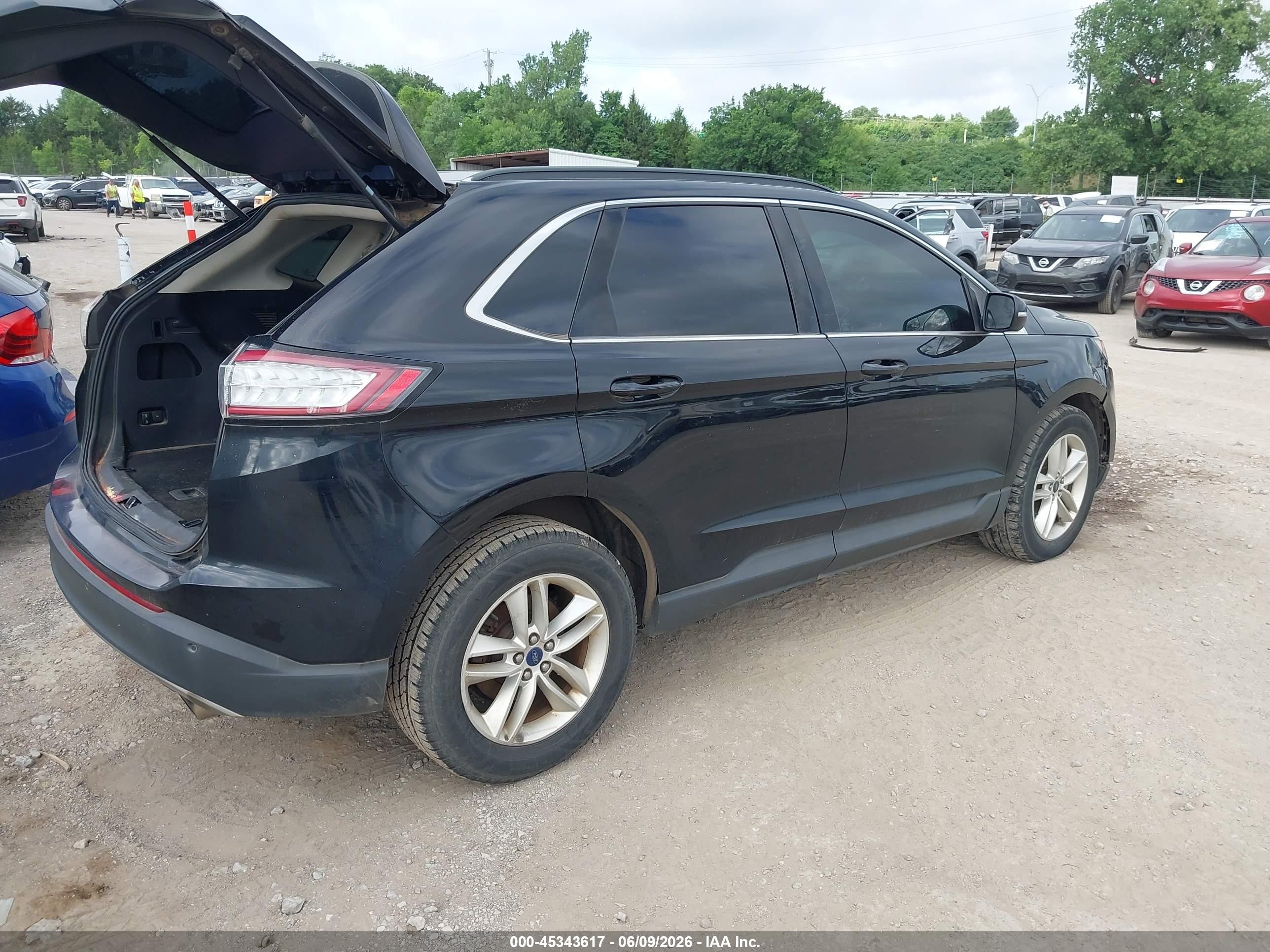 2017 Ford Edge Sel Black vin: 2FMPK3J93HBC15644