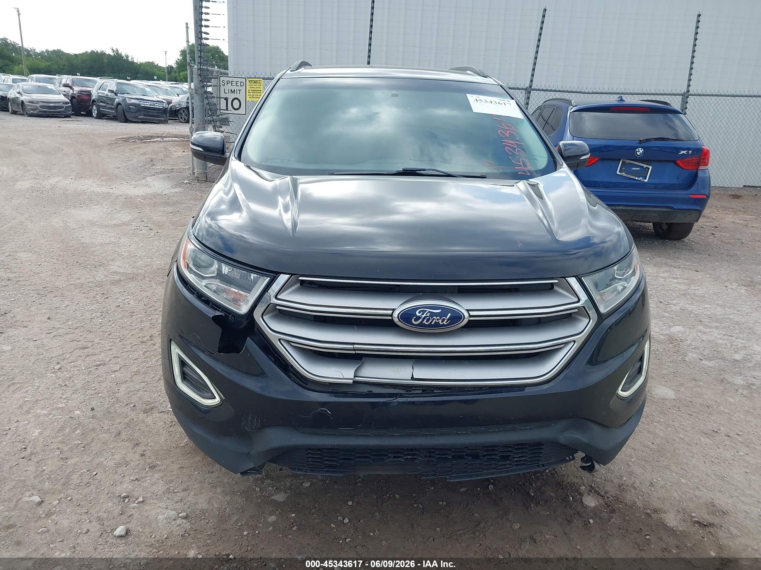 2017 Ford Edge Sel Black vin: 2FMPK3J93HBC15644