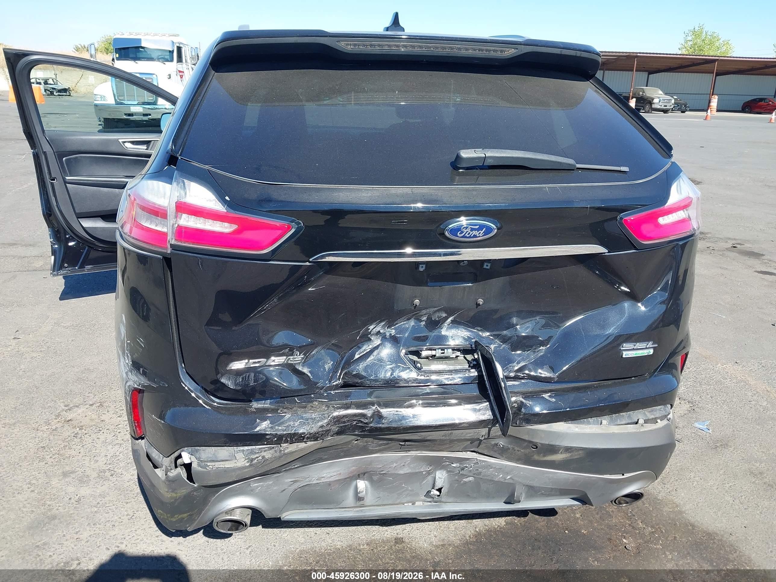 2019 Ford Edge Sel Black vin: 2FMPK3J93KBB46977