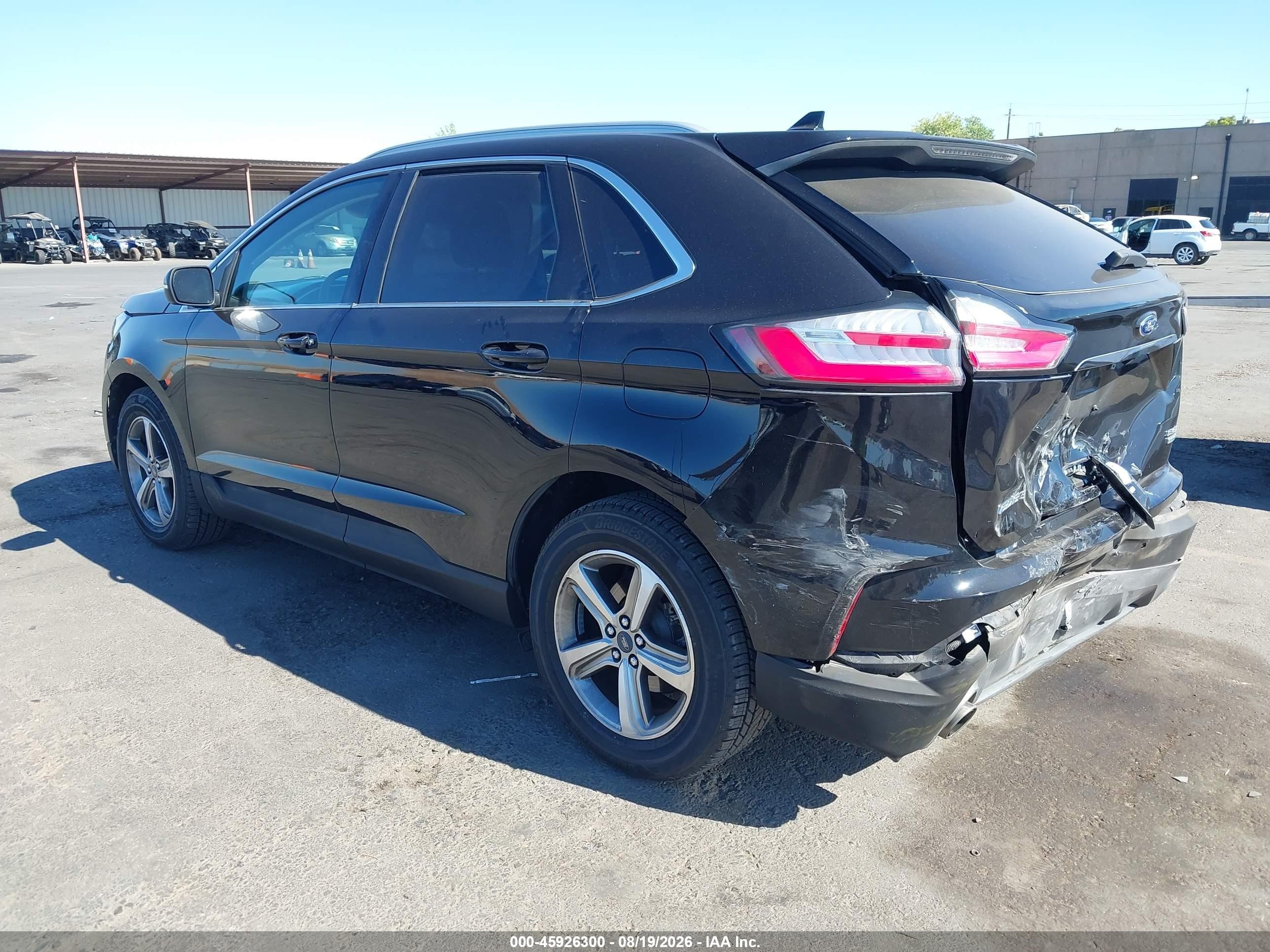 2019 Ford Edge Sel Black vin: 2FMPK3J93KBB46977