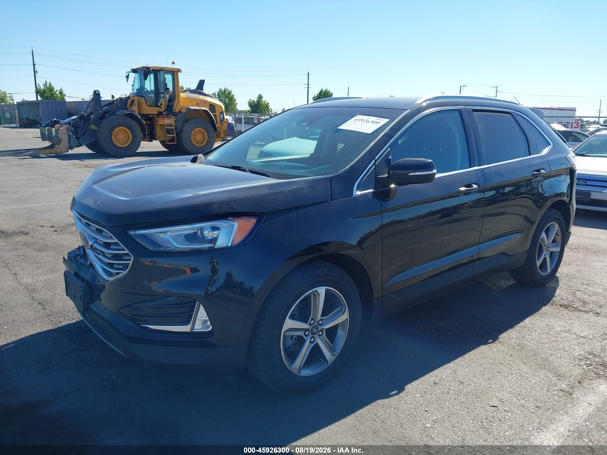 2019 Ford Edge Sel Black vin: 2FMPK3J93KBB46977
