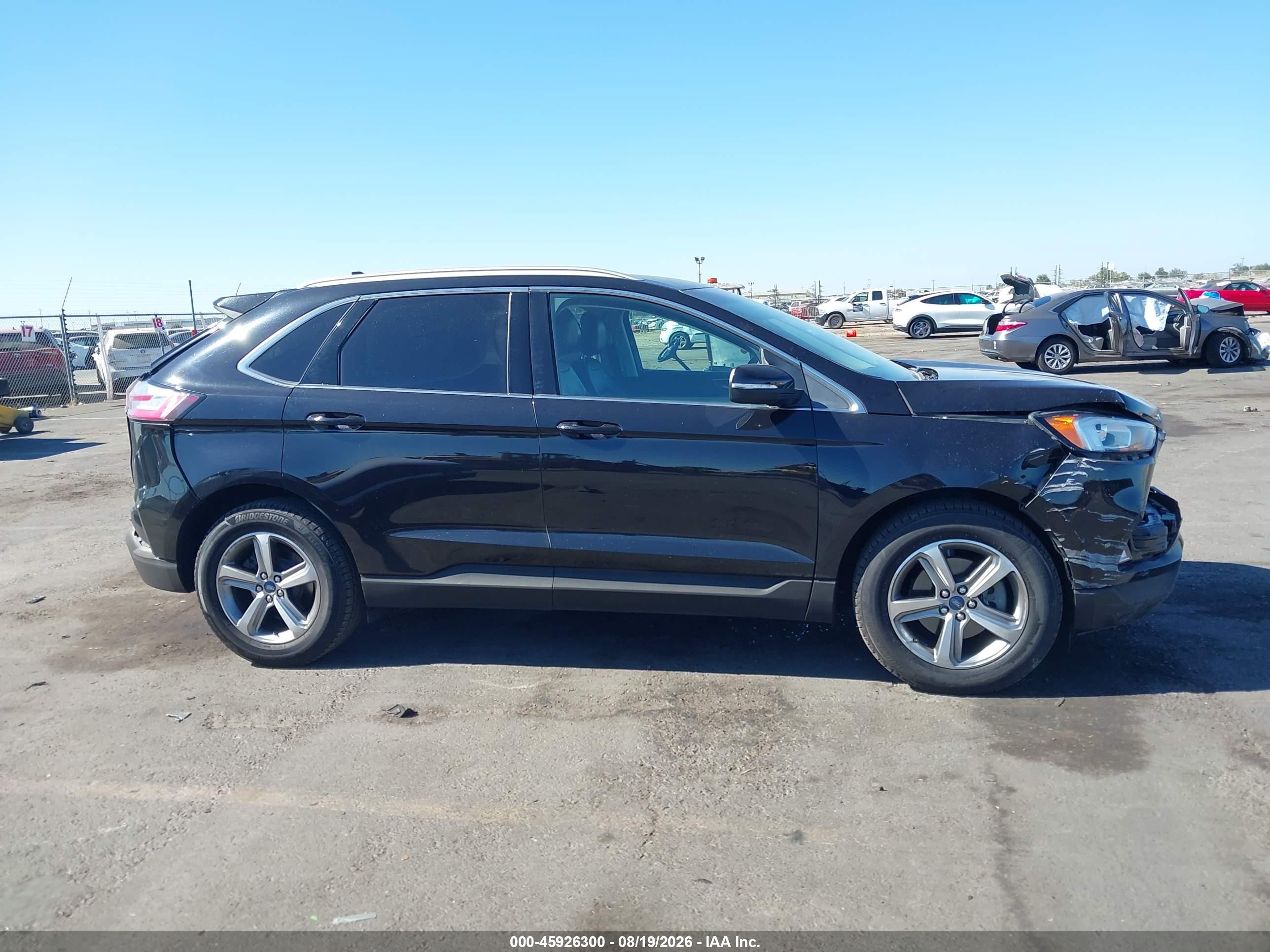 2019 Ford Edge Sel Black vin: 2FMPK3J93KBB46977