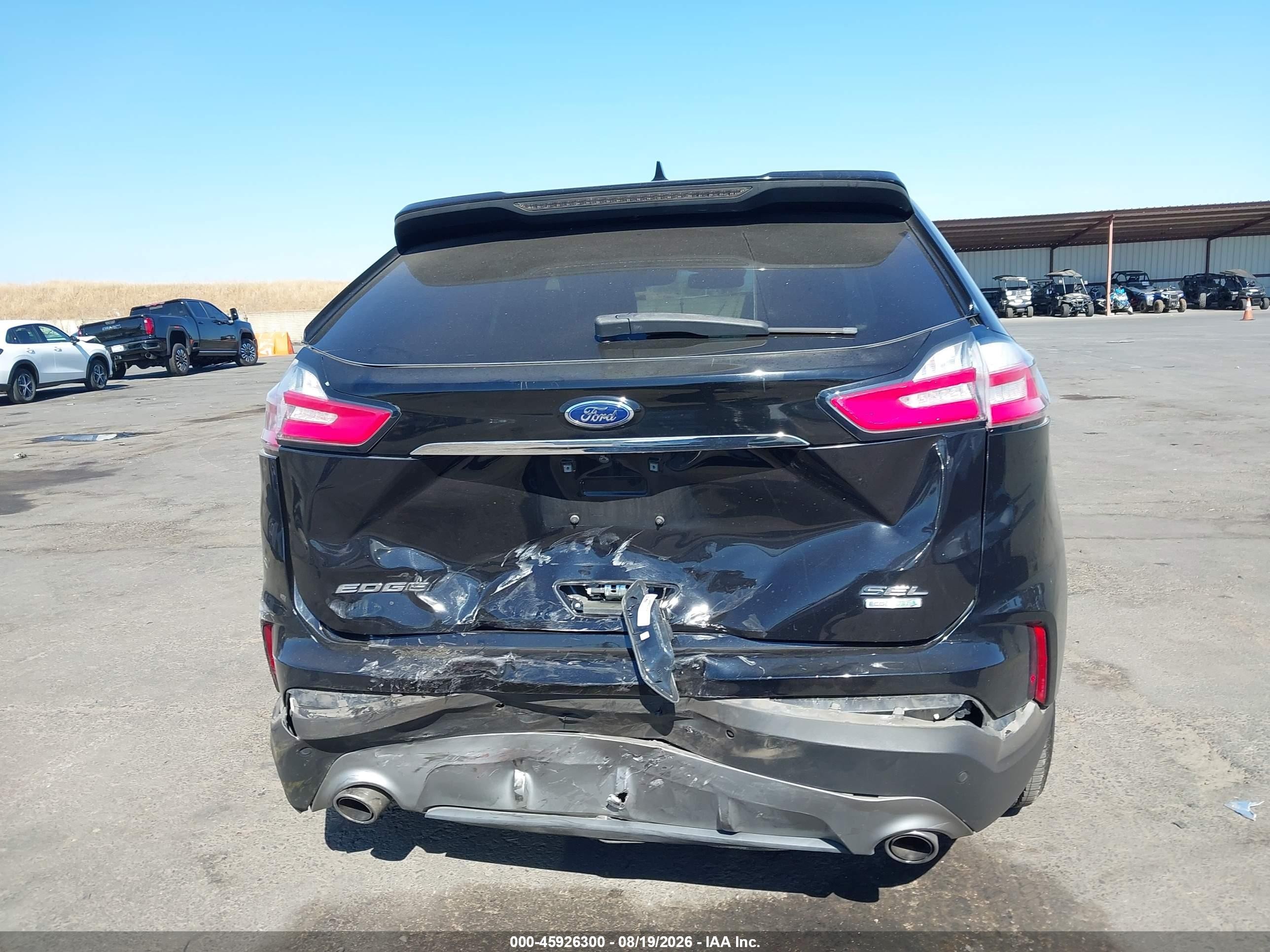 2019 Ford Edge Sel Black vin: 2FMPK3J93KBB46977