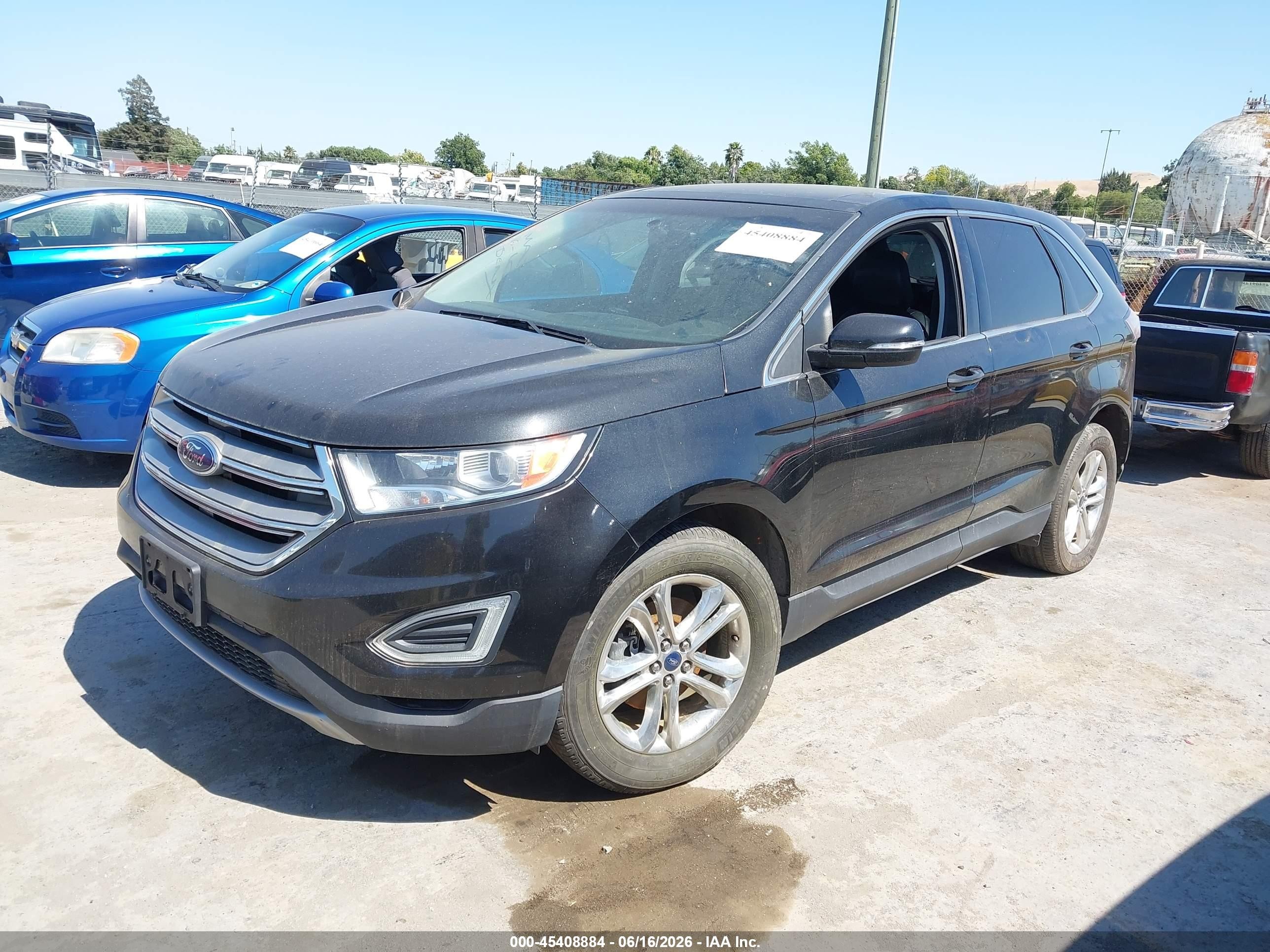 2015 Ford Edge Sel Black vin: 2FMPK3J94FBB30793