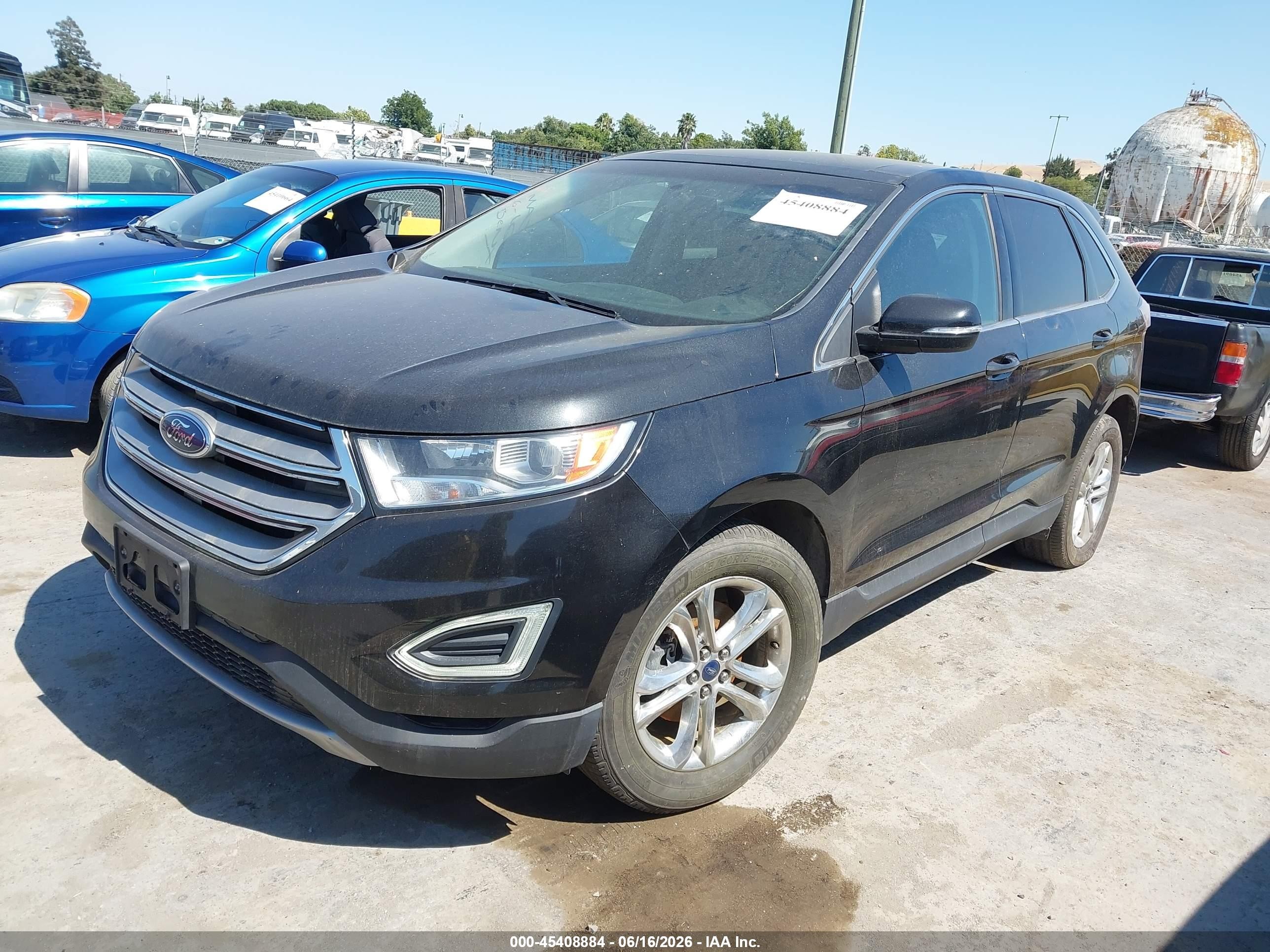 2015 Ford Edge Sel Black vin: 2FMPK3J94FBB30793