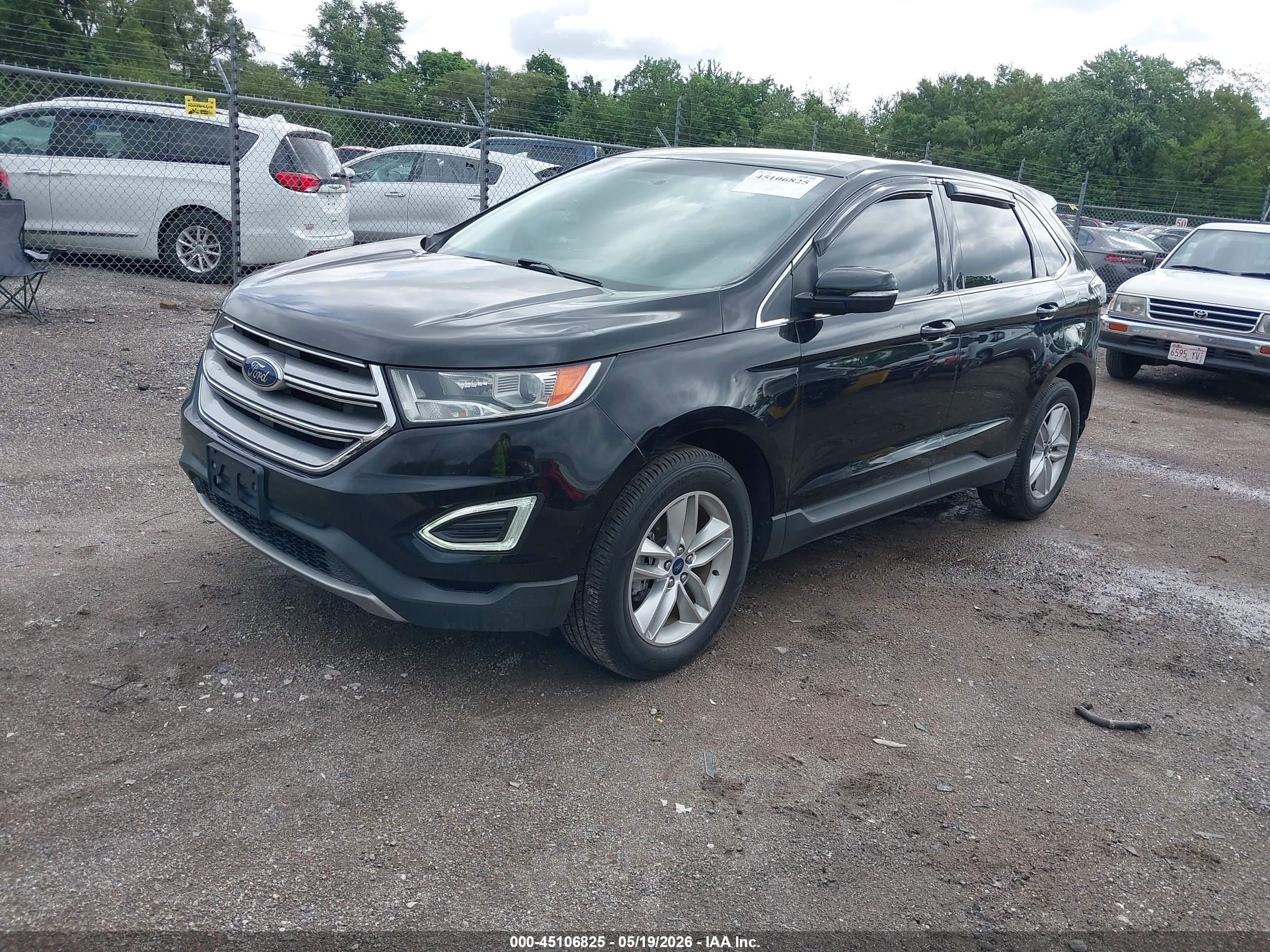 2017 Ford Edge Sel Black vin: 2FMPK3J95HBC16178