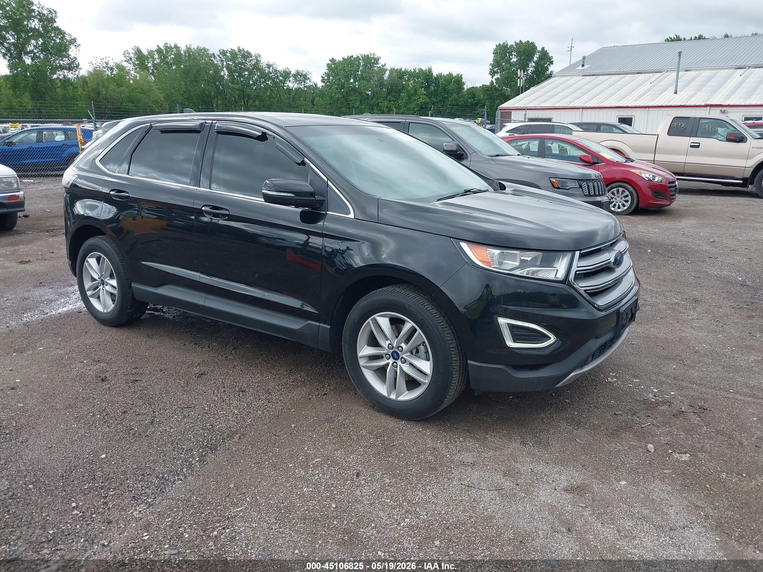 2017 Ford Edge Sel Black vin: 2FMPK3J95HBC16178