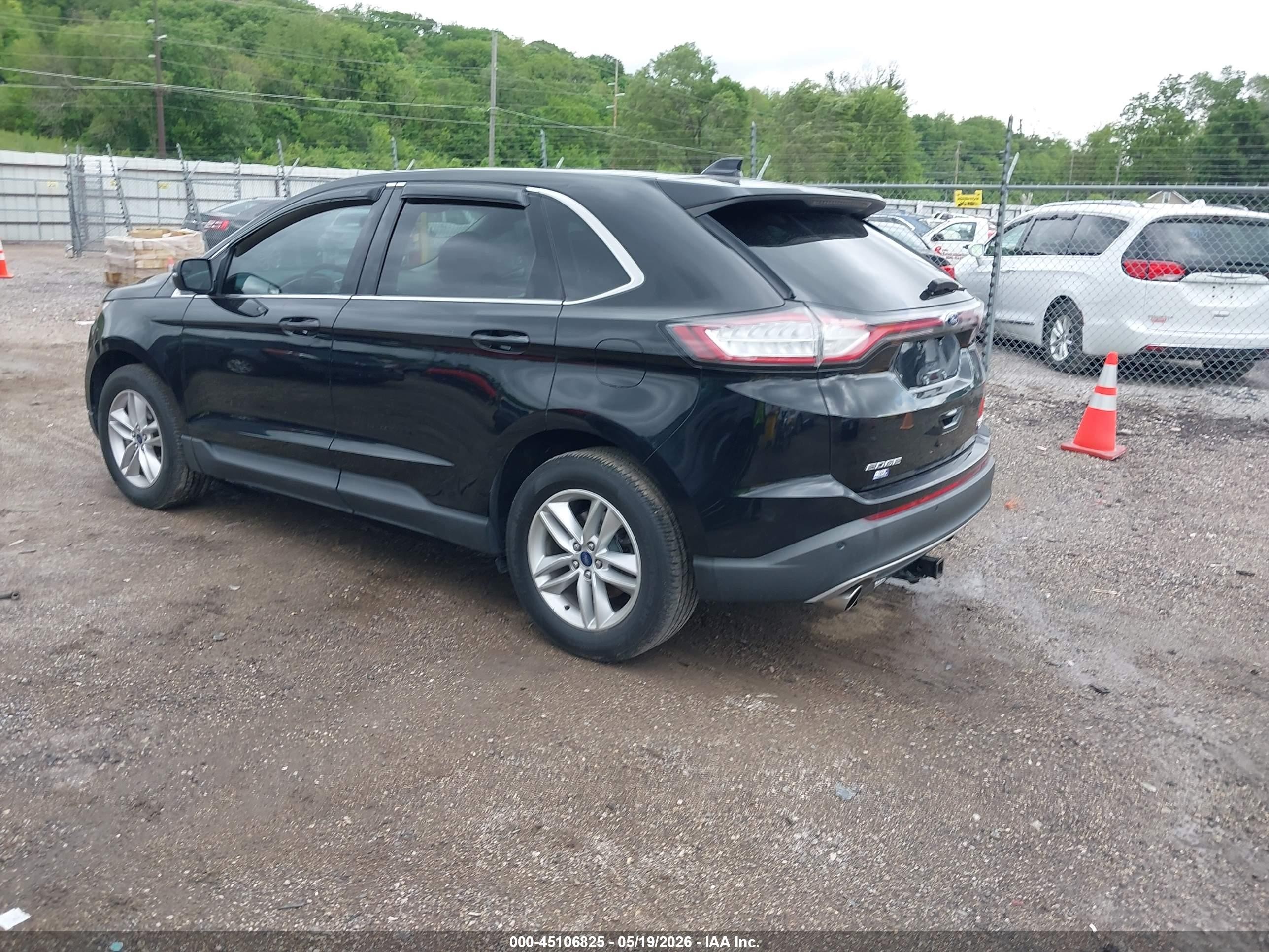 2017 Ford Edge Sel Black vin: 2FMPK3J95HBC16178