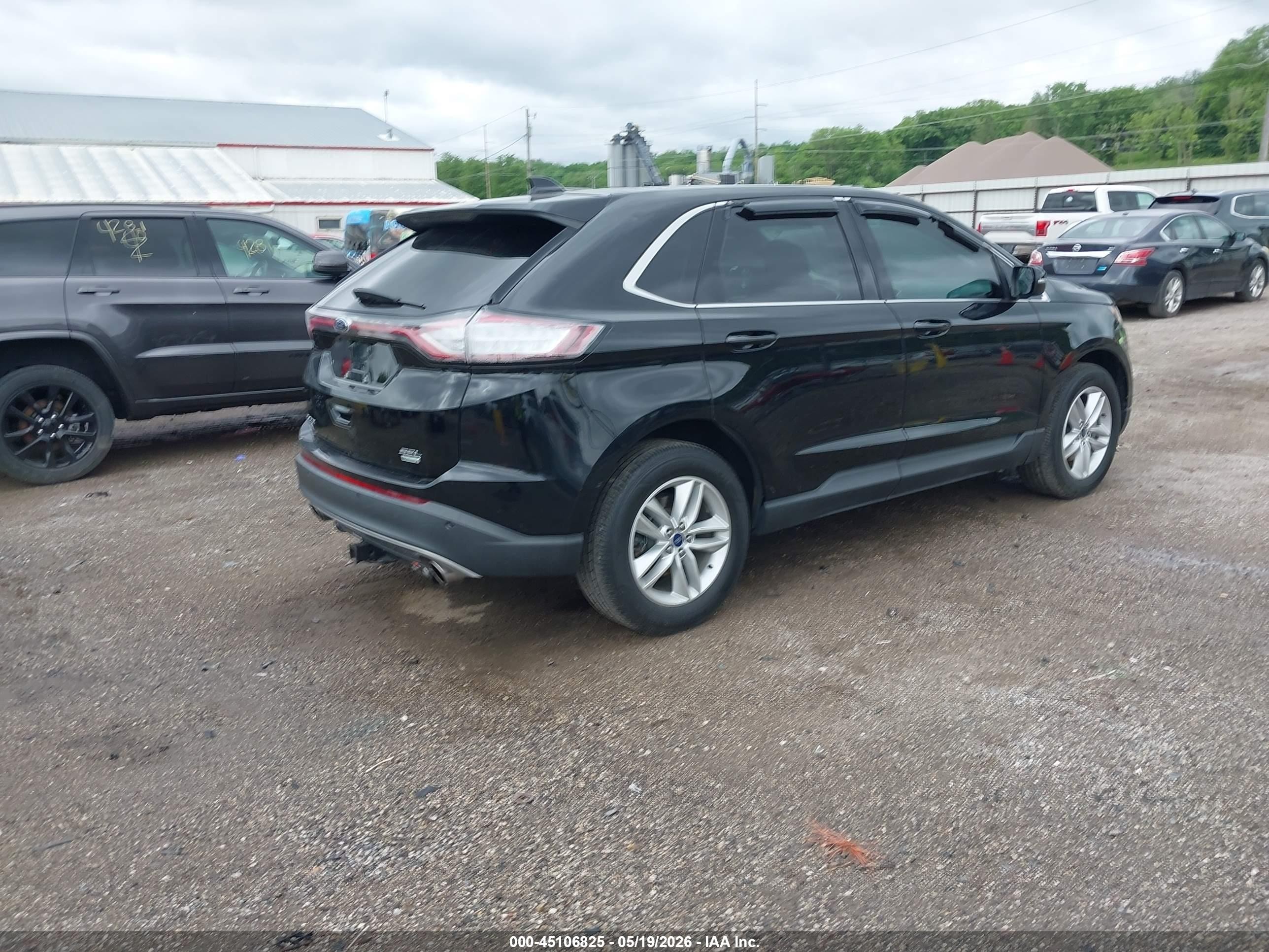 2017 Ford Edge Sel Black vin: 2FMPK3J95HBC16178