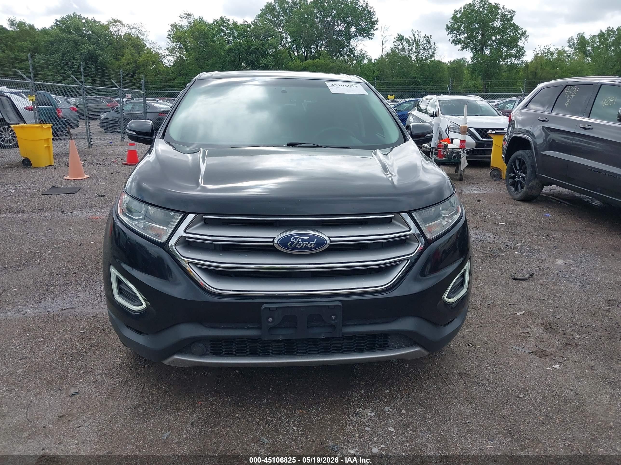 2017 Ford Edge Sel Black vin: 2FMPK3J95HBC16178