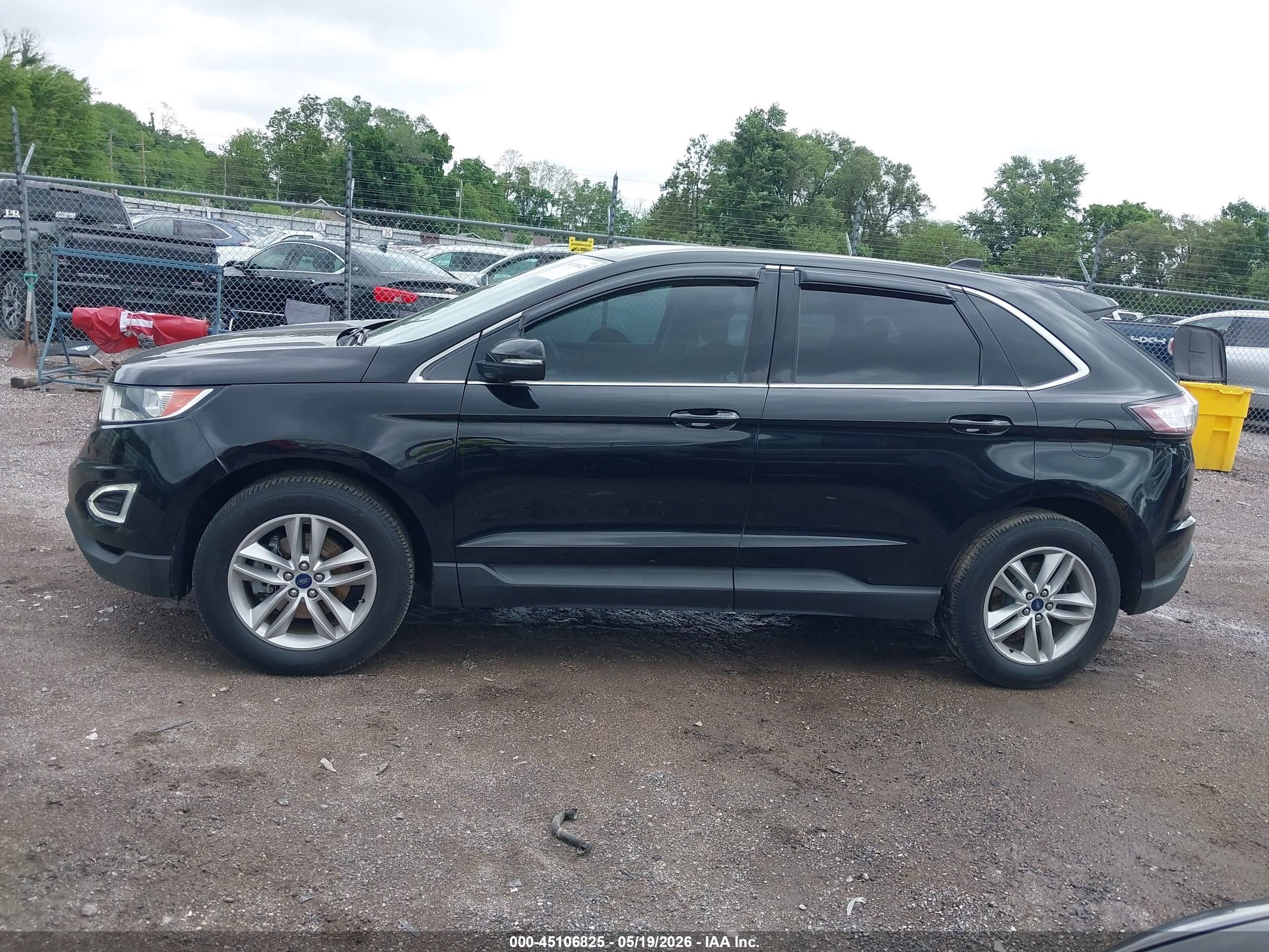 2017 Ford Edge Sel Black vin: 2FMPK3J95HBC16178