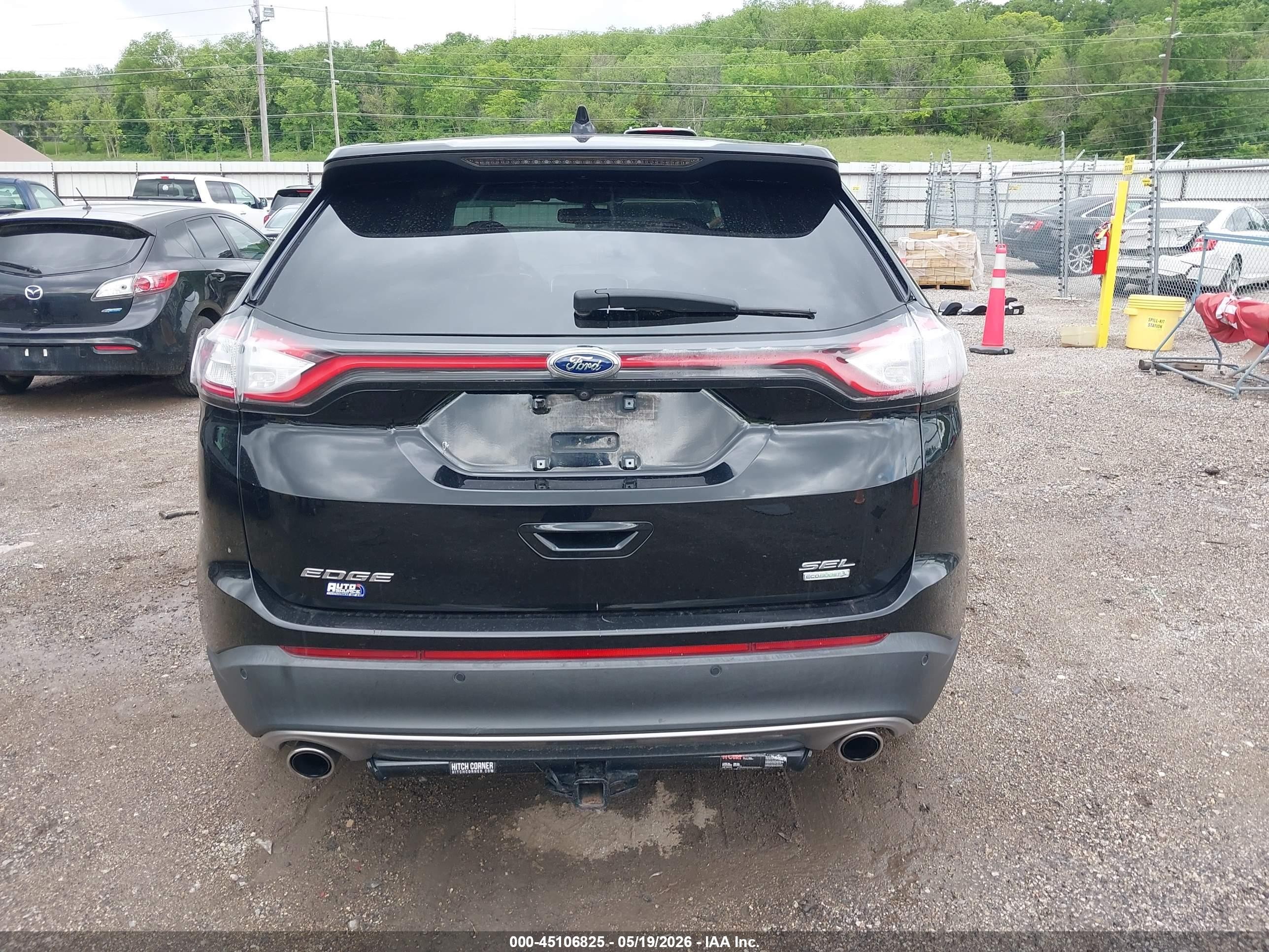 2017 Ford Edge Sel Black vin: 2FMPK3J95HBC16178