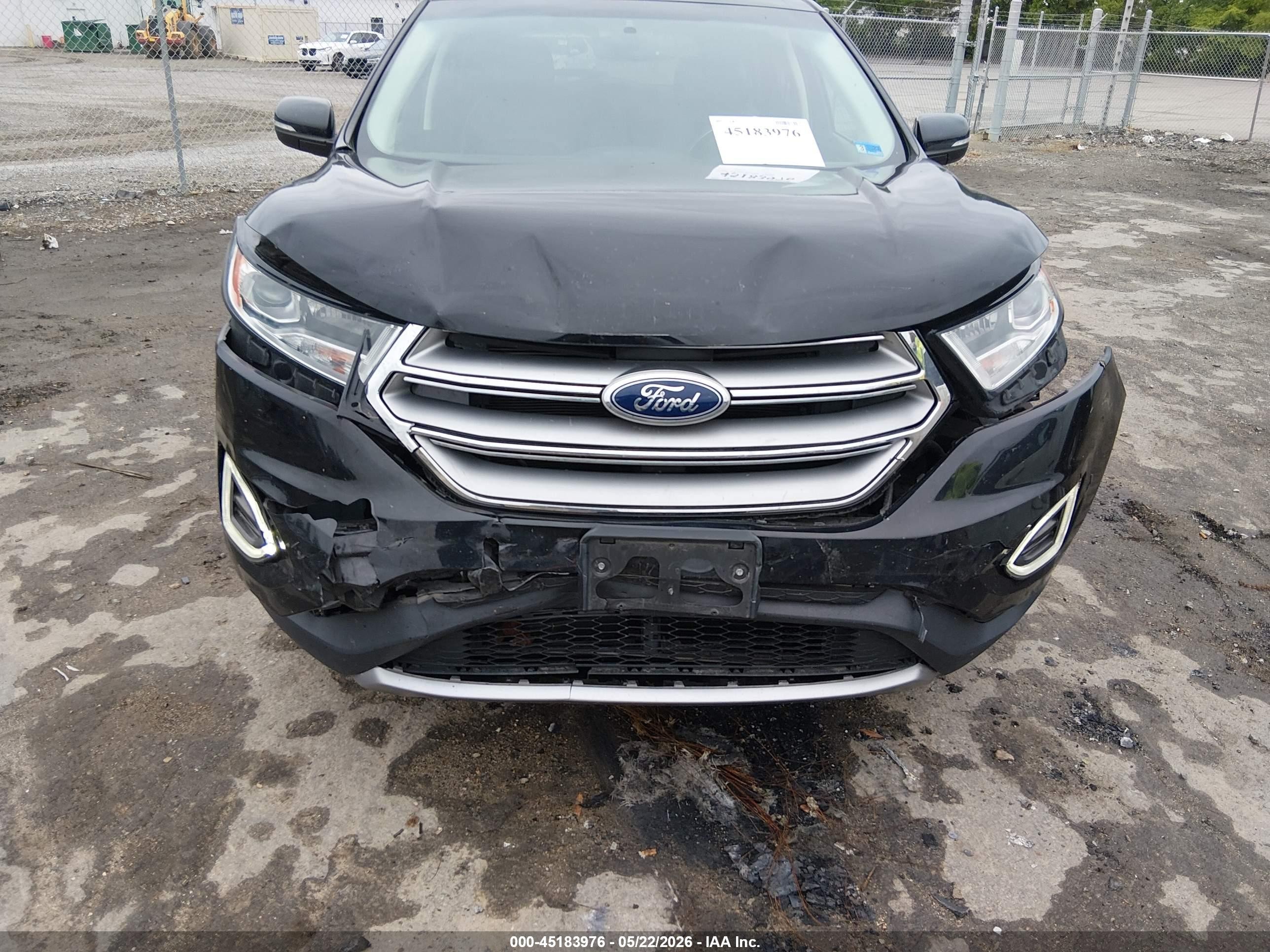 2018 Ford Edge Sel Black vin: 2FMPK3J95JBB43609
