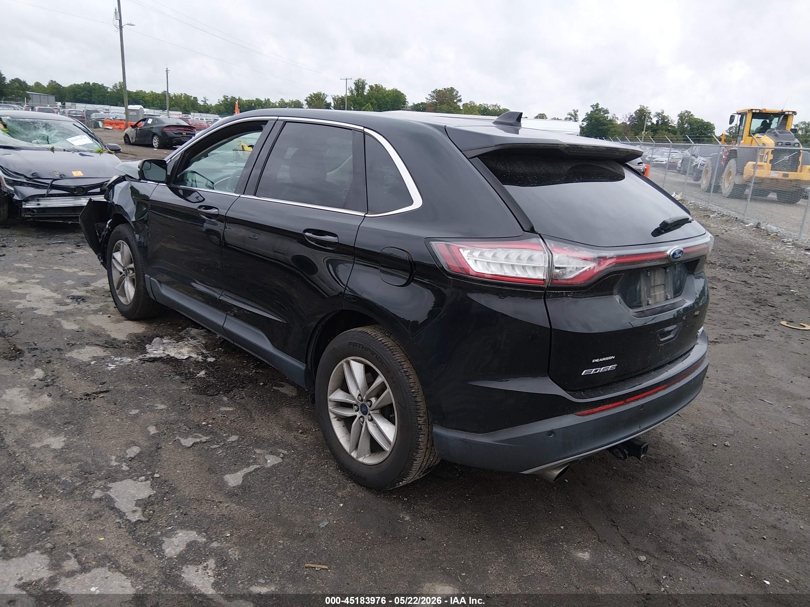 2018 Ford Edge Sel Black vin: 2FMPK3J95JBB43609