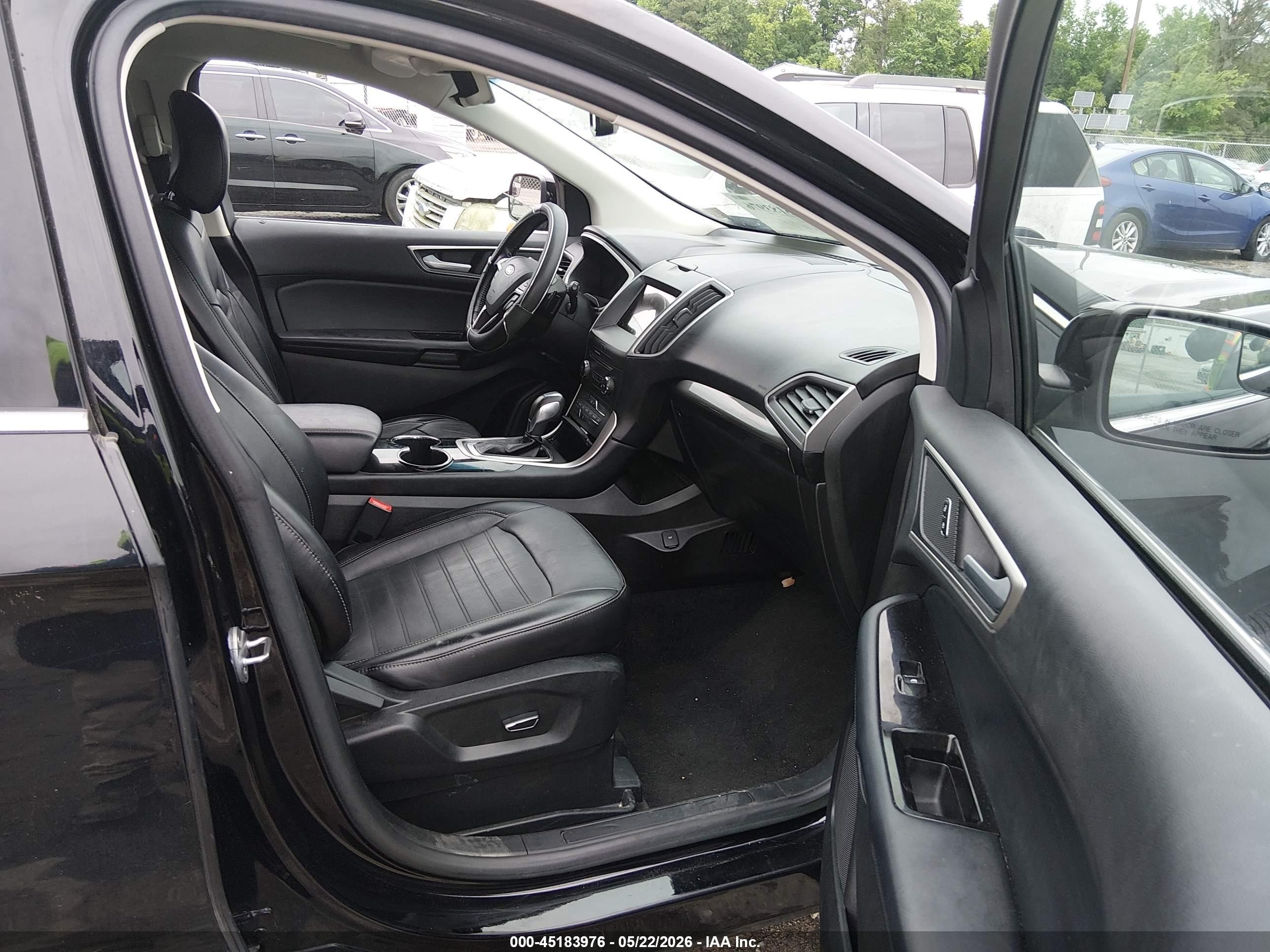 2018 Ford Edge Sel Black vin: 2FMPK3J95JBB43609