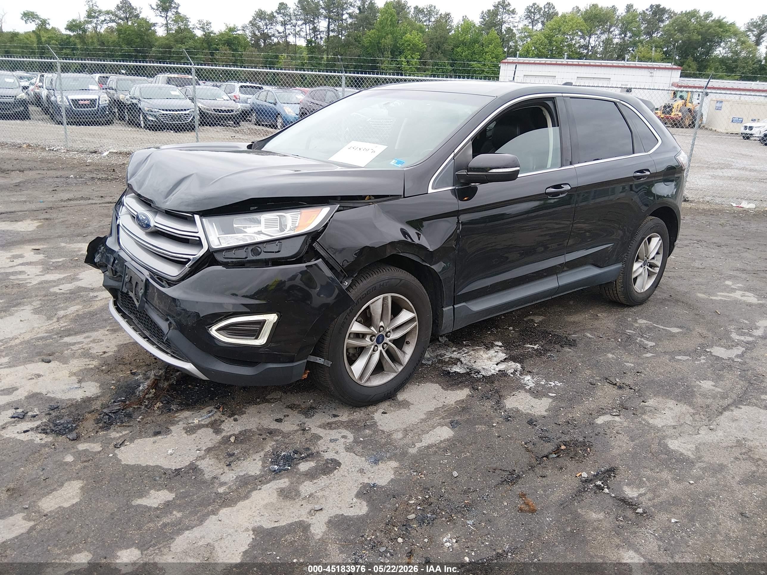 2018 Ford Edge Sel Black vin: 2FMPK3J95JBB43609