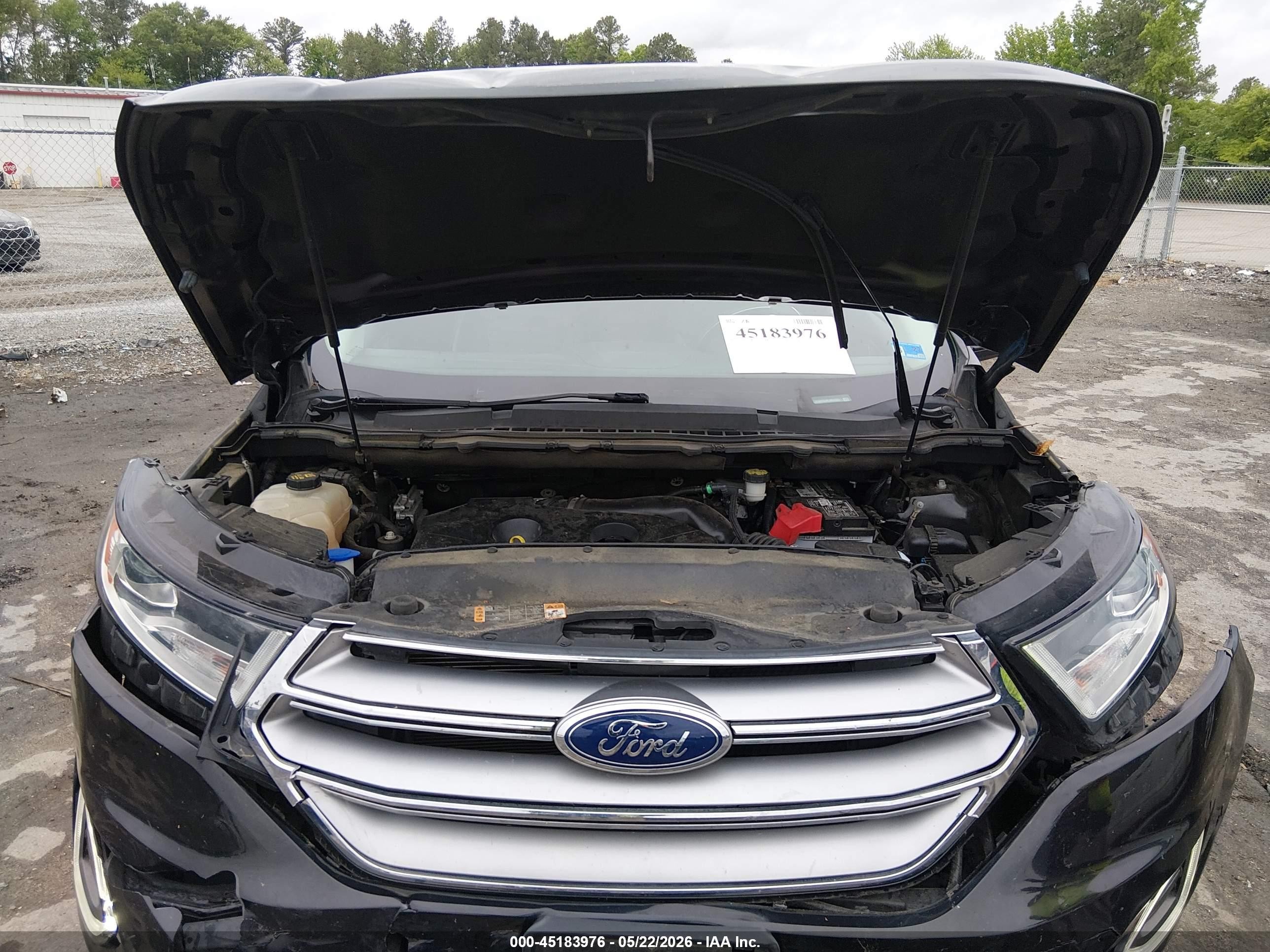 2018 Ford Edge Sel Black vin: 2FMPK3J95JBB43609