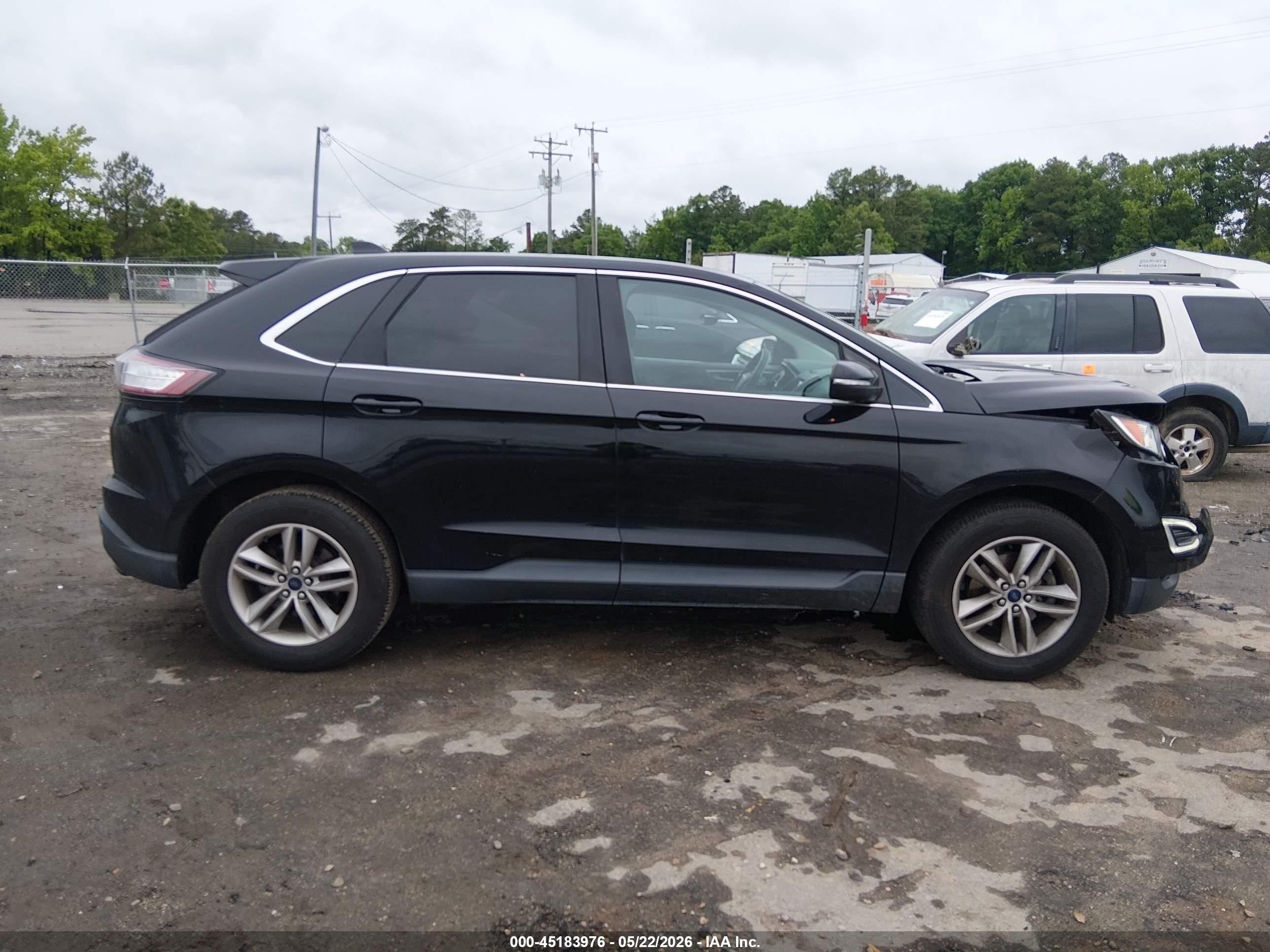 2018 Ford Edge Sel Black vin: 2FMPK3J95JBB43609