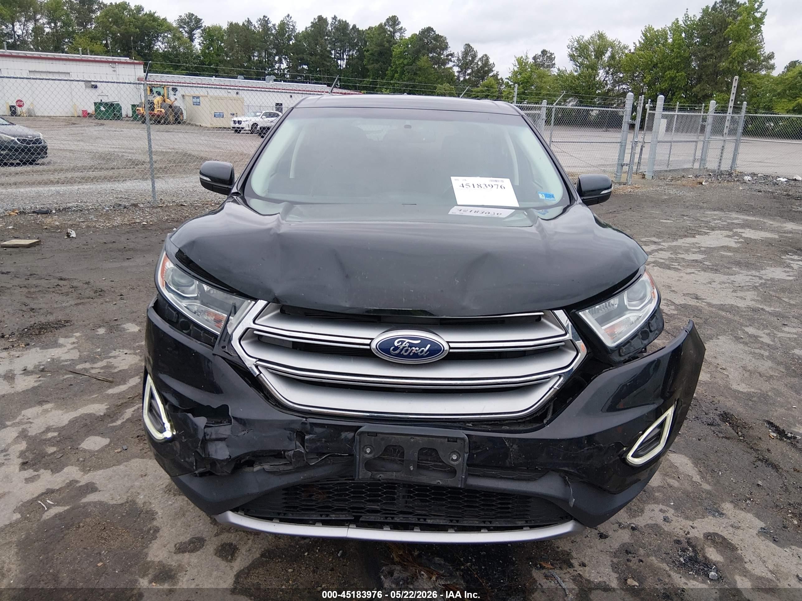 2018 Ford Edge Sel Black vin: 2FMPK3J95JBB43609