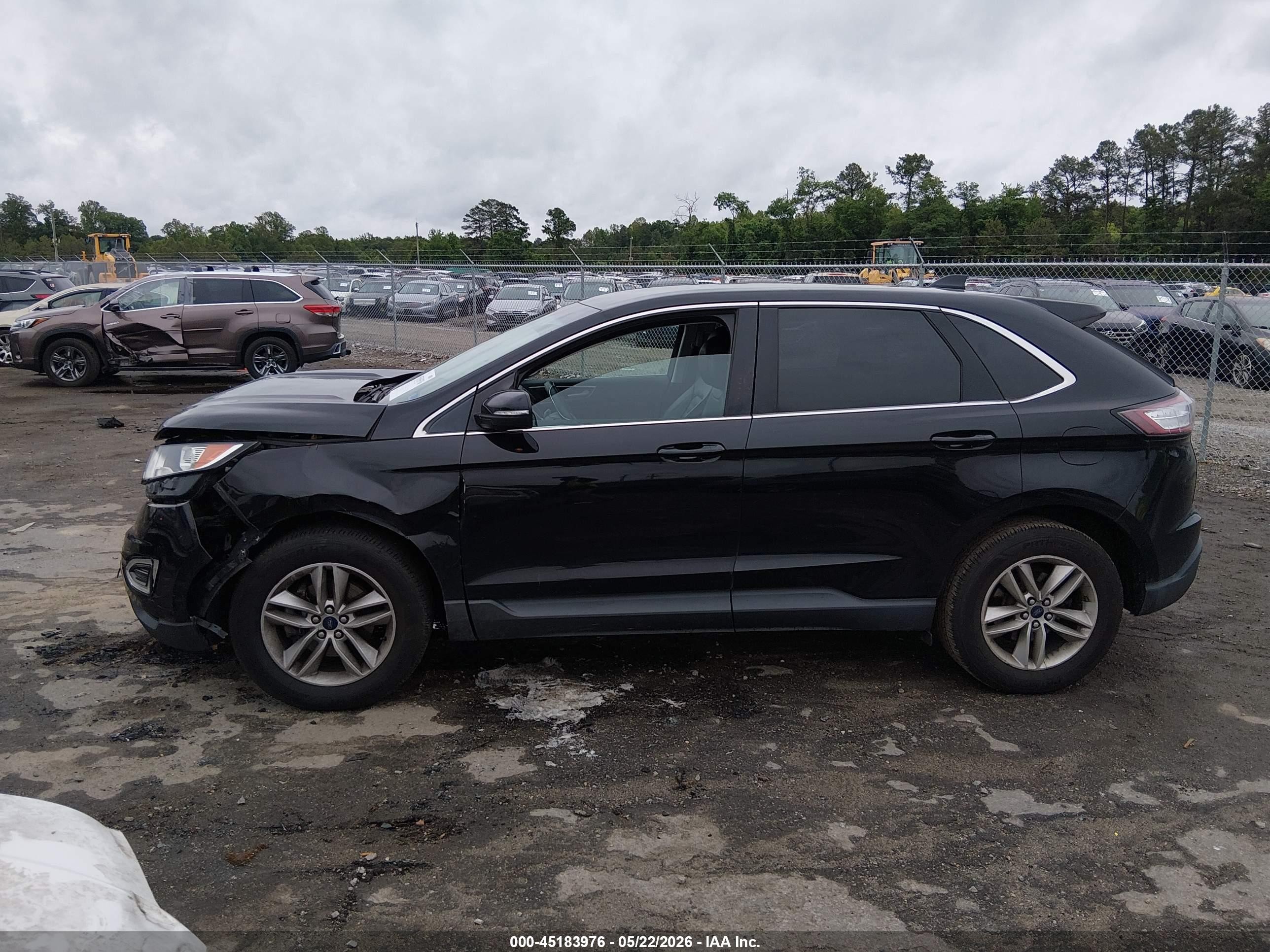 2018 Ford Edge Sel Black vin: 2FMPK3J95JBB43609