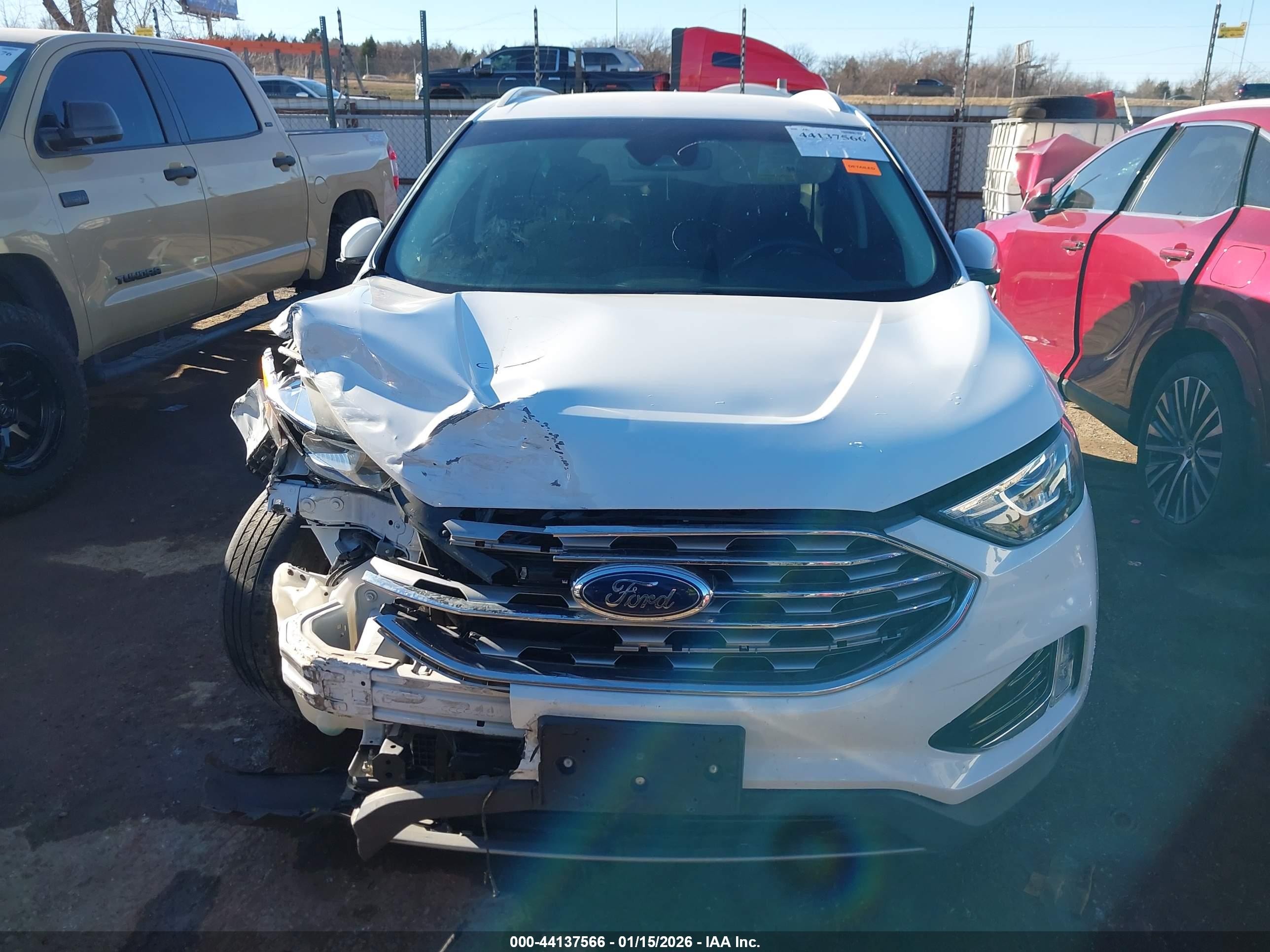 2019 Ford Edge Sel White vin: 2FMPK3J95KBB93122
