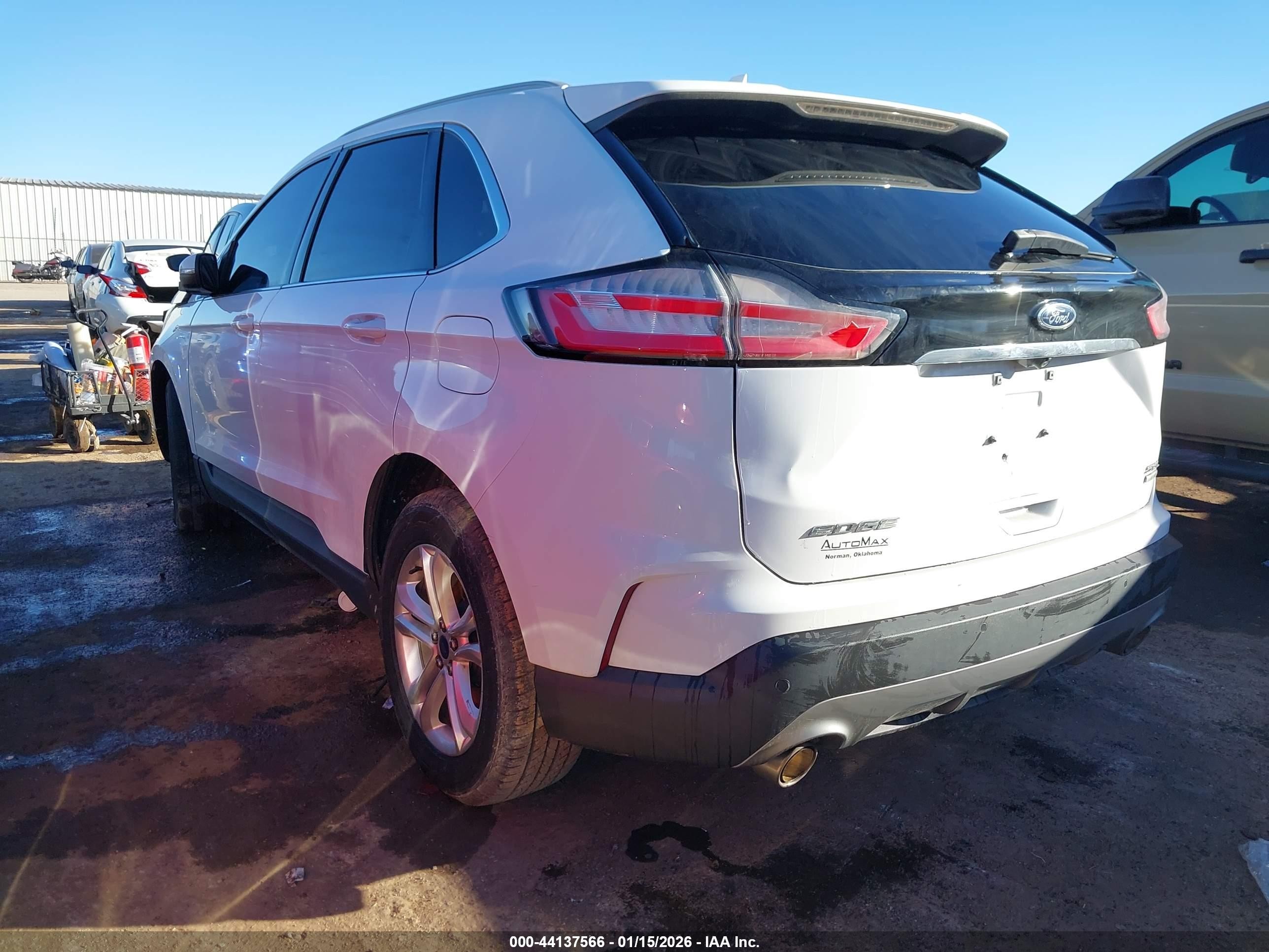 2019 Ford Edge Sel White vin: 2FMPK3J95KBB93122