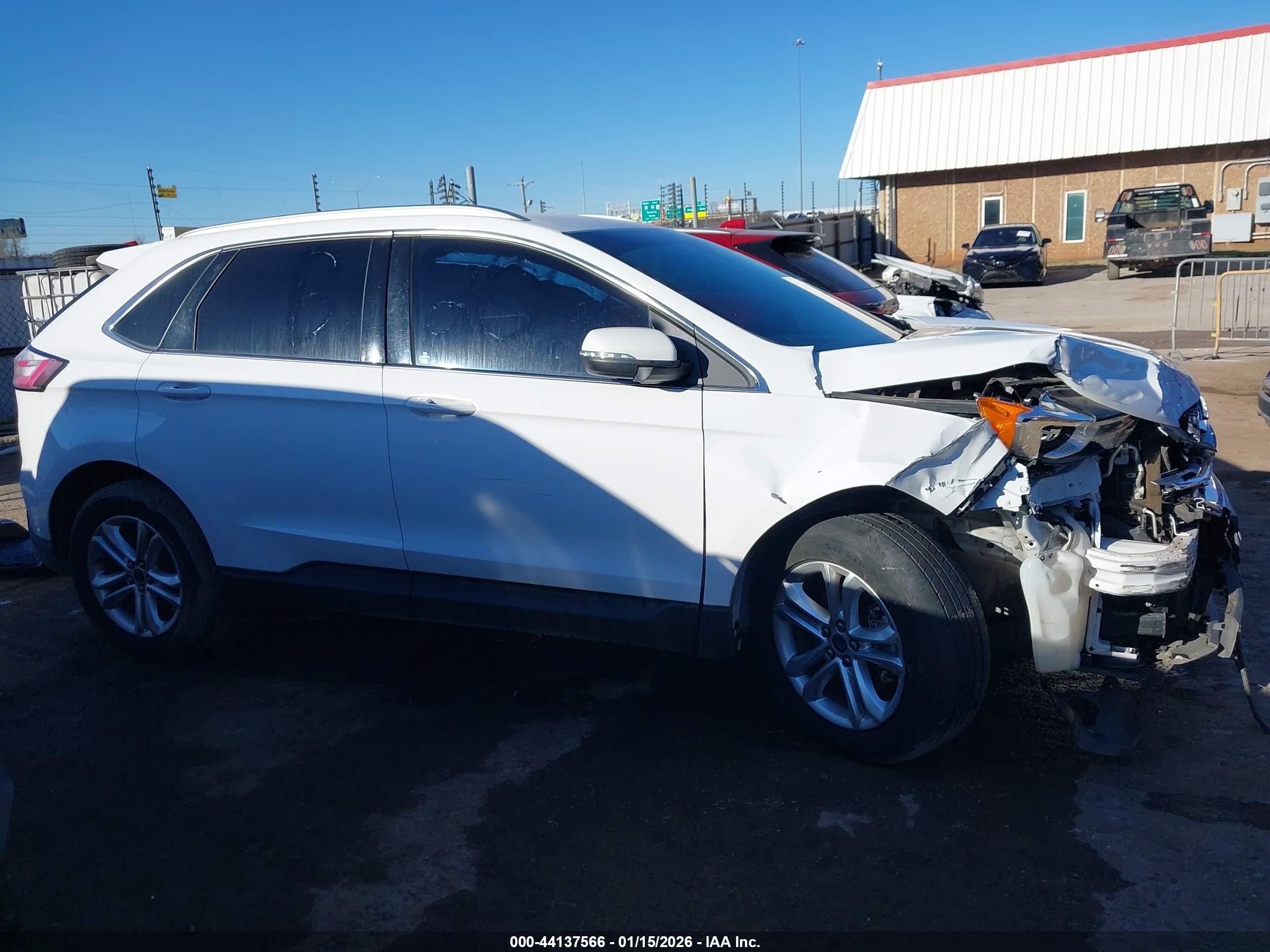 2019 Ford Edge Sel White vin: 2FMPK3J95KBB93122