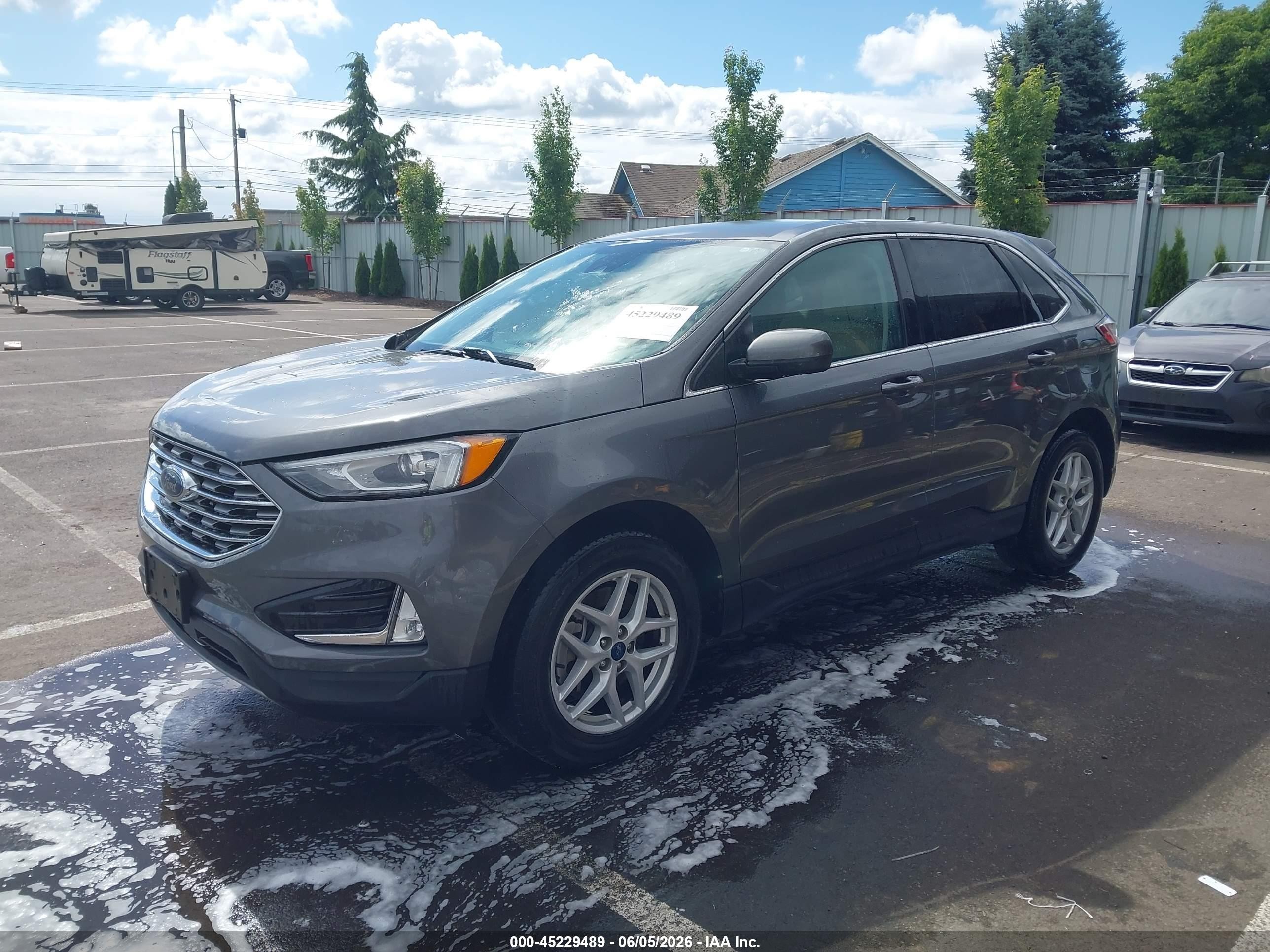 2021 Ford Edge Sel Gray vin: 2FMPK3J95MBA40730