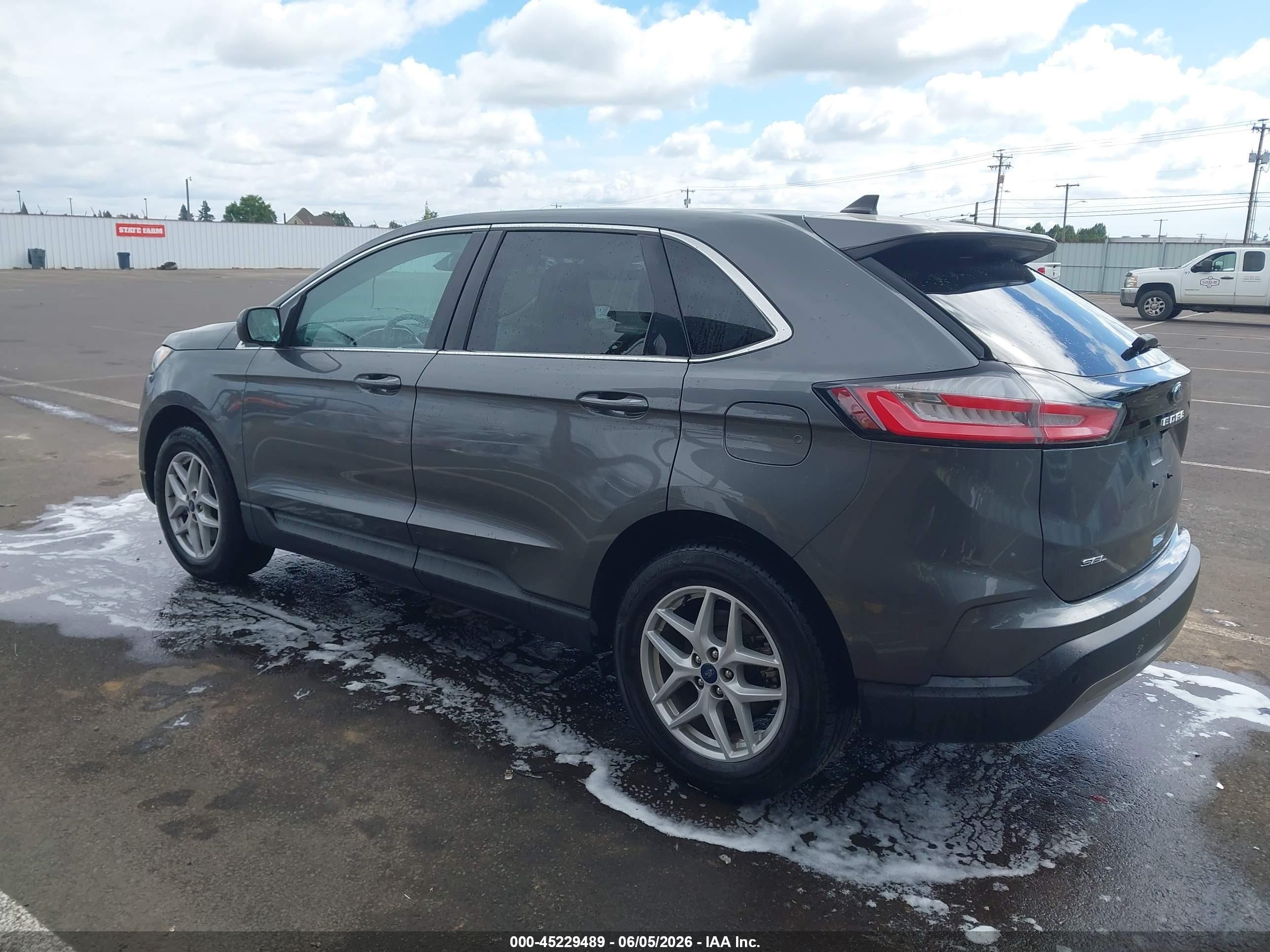 2021 Ford Edge Sel Gray vin: 2FMPK3J95MBA40730