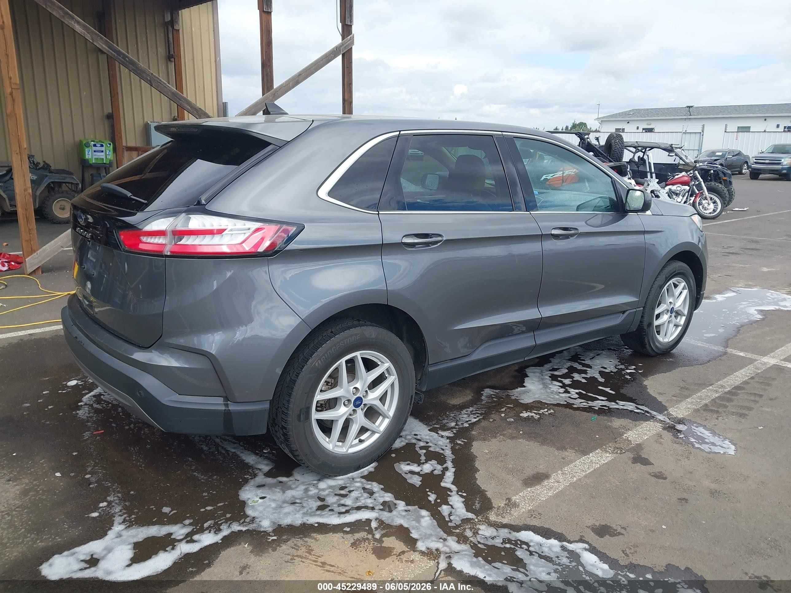 2021 Ford Edge Sel Gray vin: 2FMPK3J95MBA40730