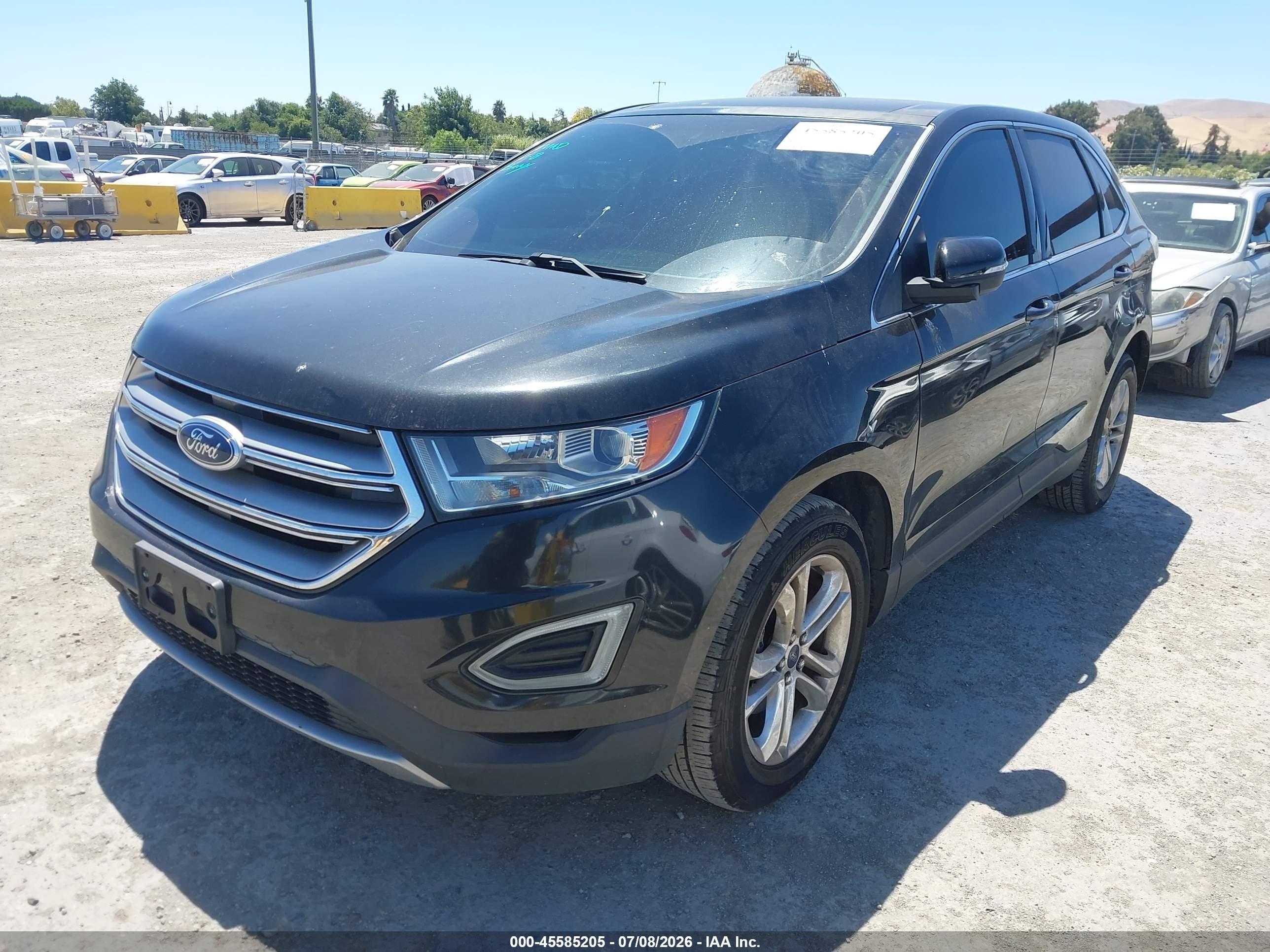 2015 Ford Edge Sel Black vin: 2FMPK3J96FBB45649