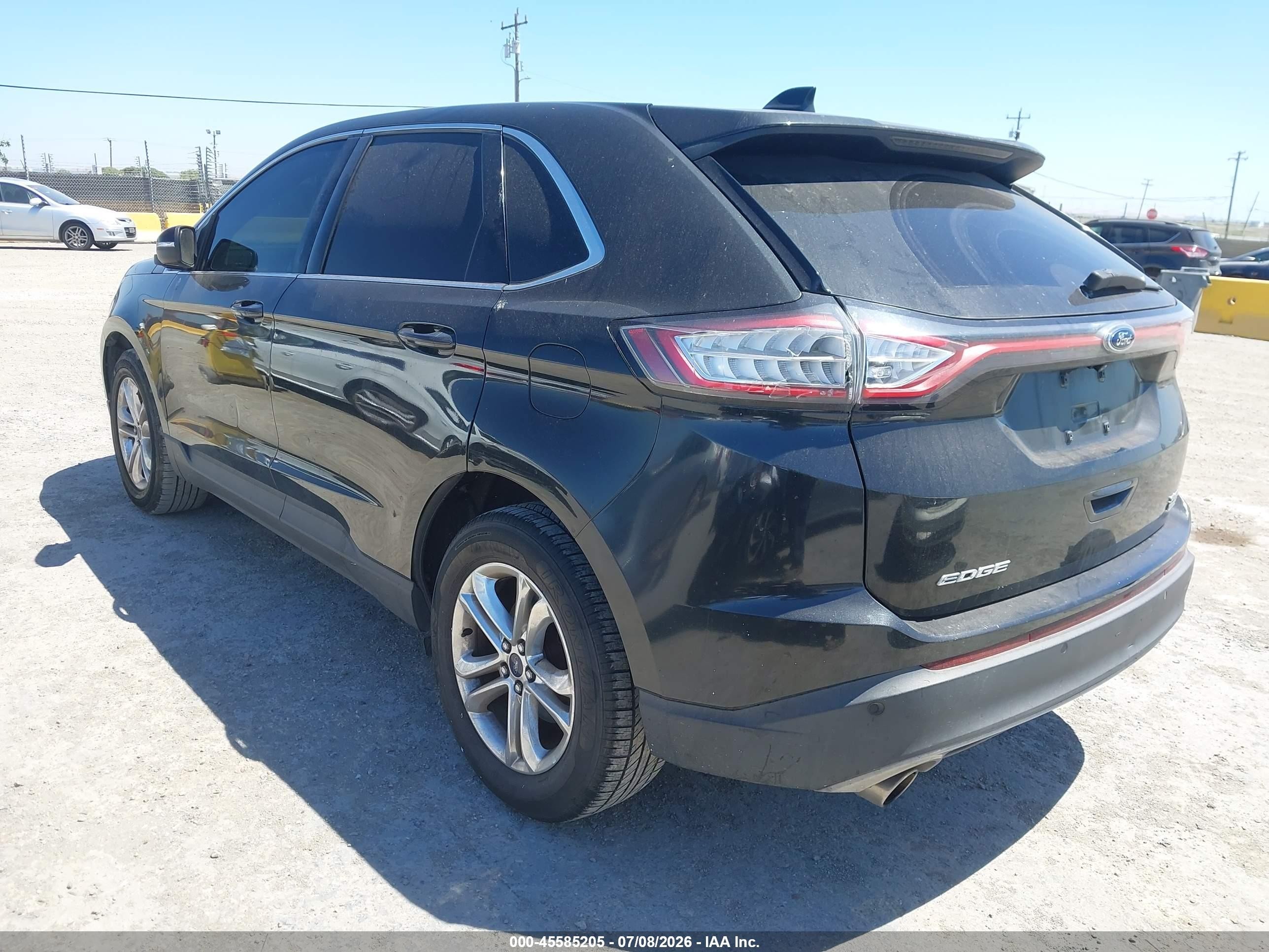 2015 Ford Edge Sel Black vin: 2FMPK3J96FBB45649