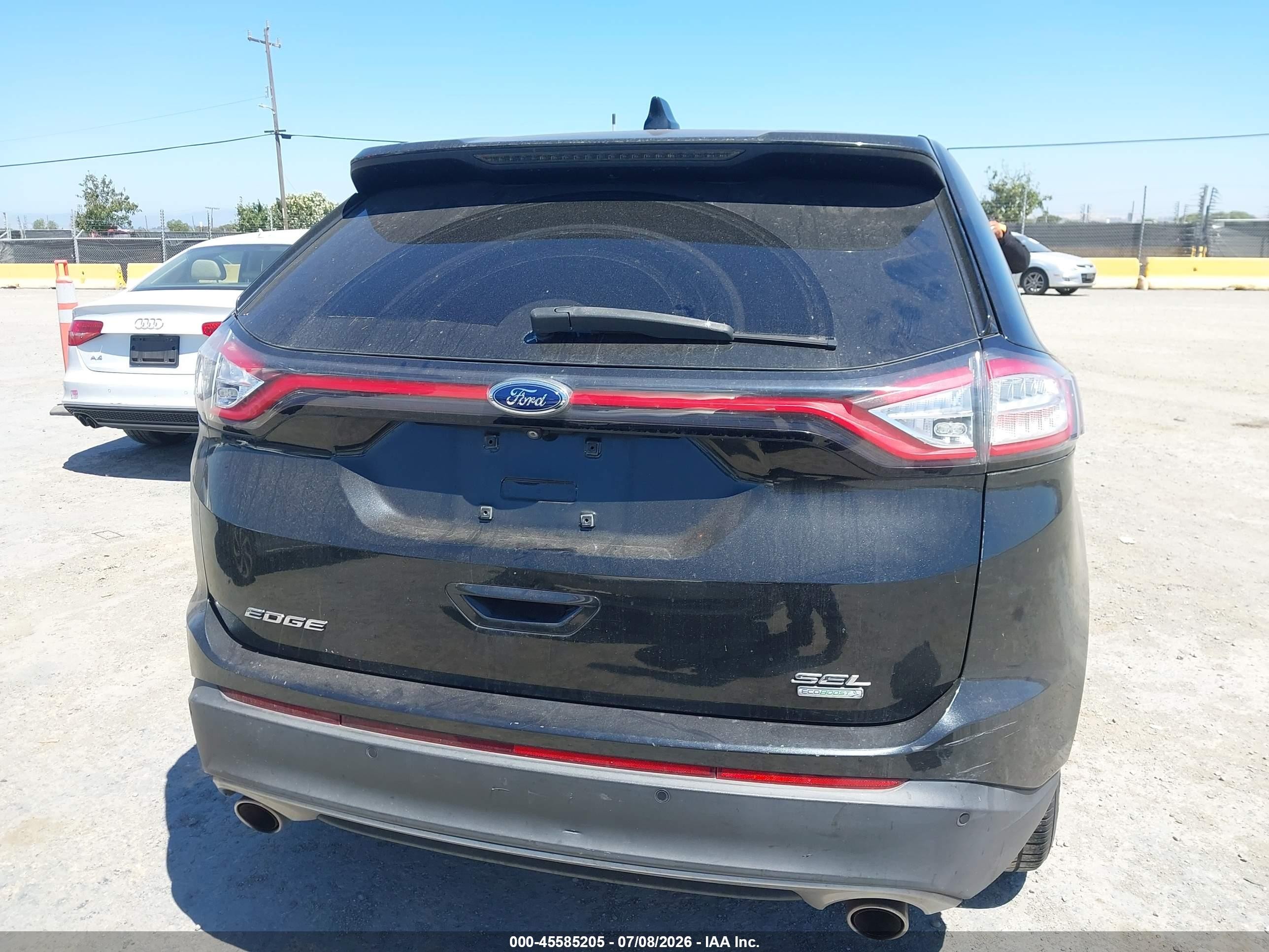 2015 Ford Edge Sel Black vin: 2FMPK3J96FBB45649