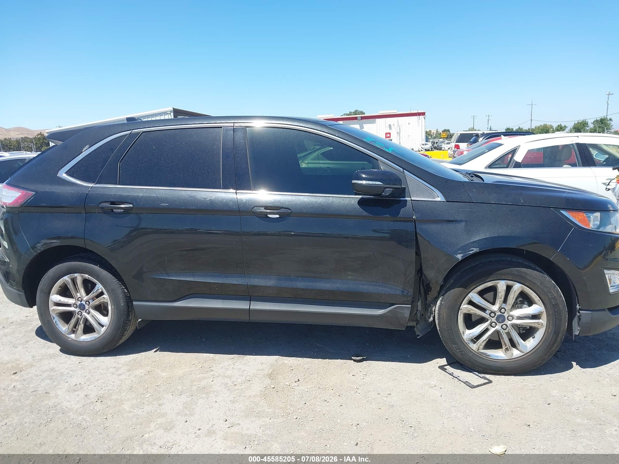2015 Ford Edge Sel Black vin: 2FMPK3J96FBB45649