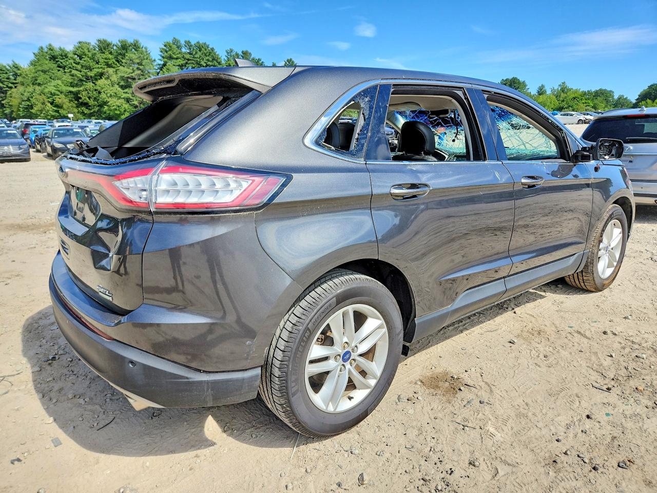 2017 Ford Edge Sel Gray vin: 2FMPK3J96HBB67962