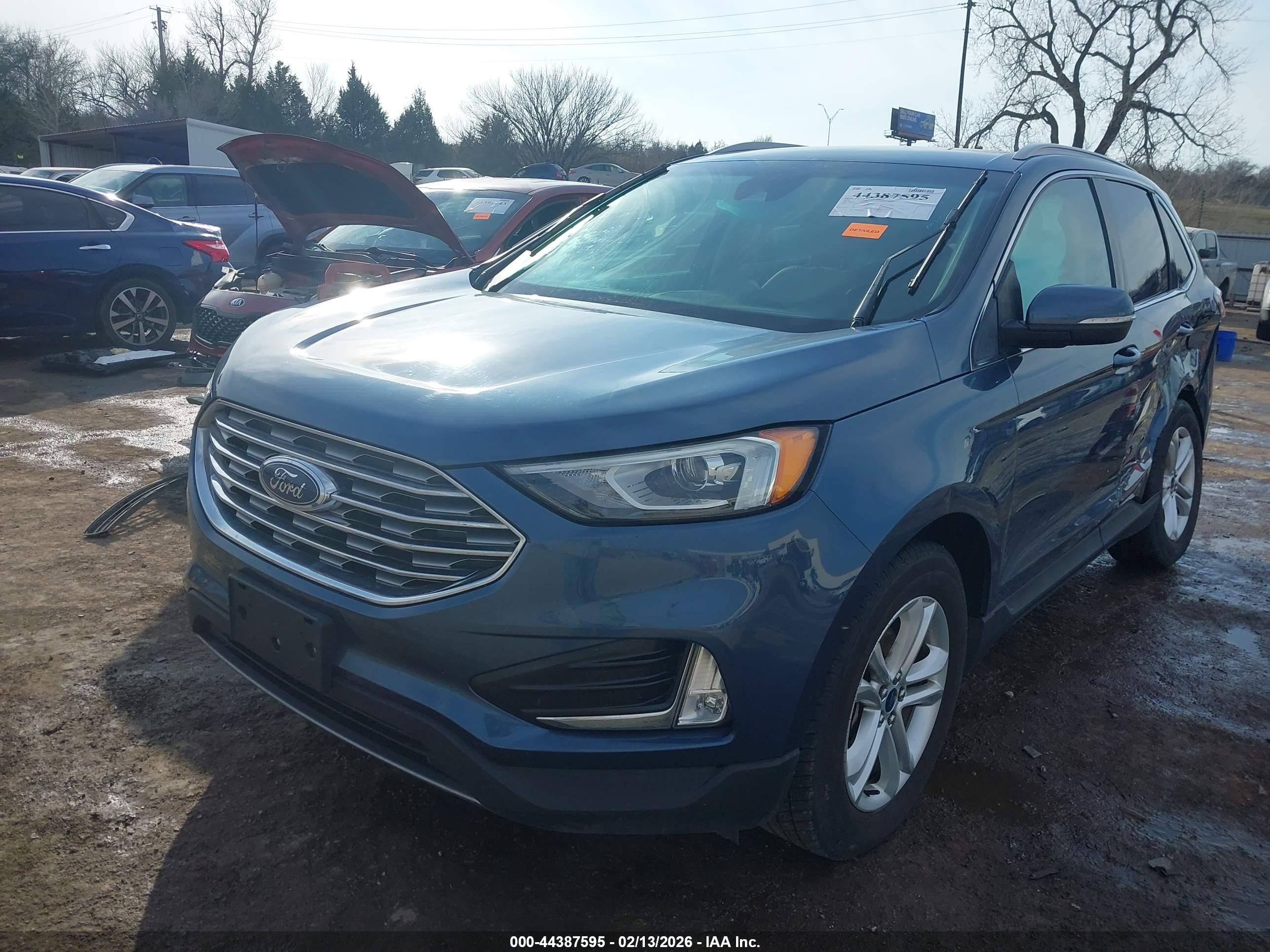 2019 Ford Edge Sel Blue vin: 2FMPK3J97KBB25470