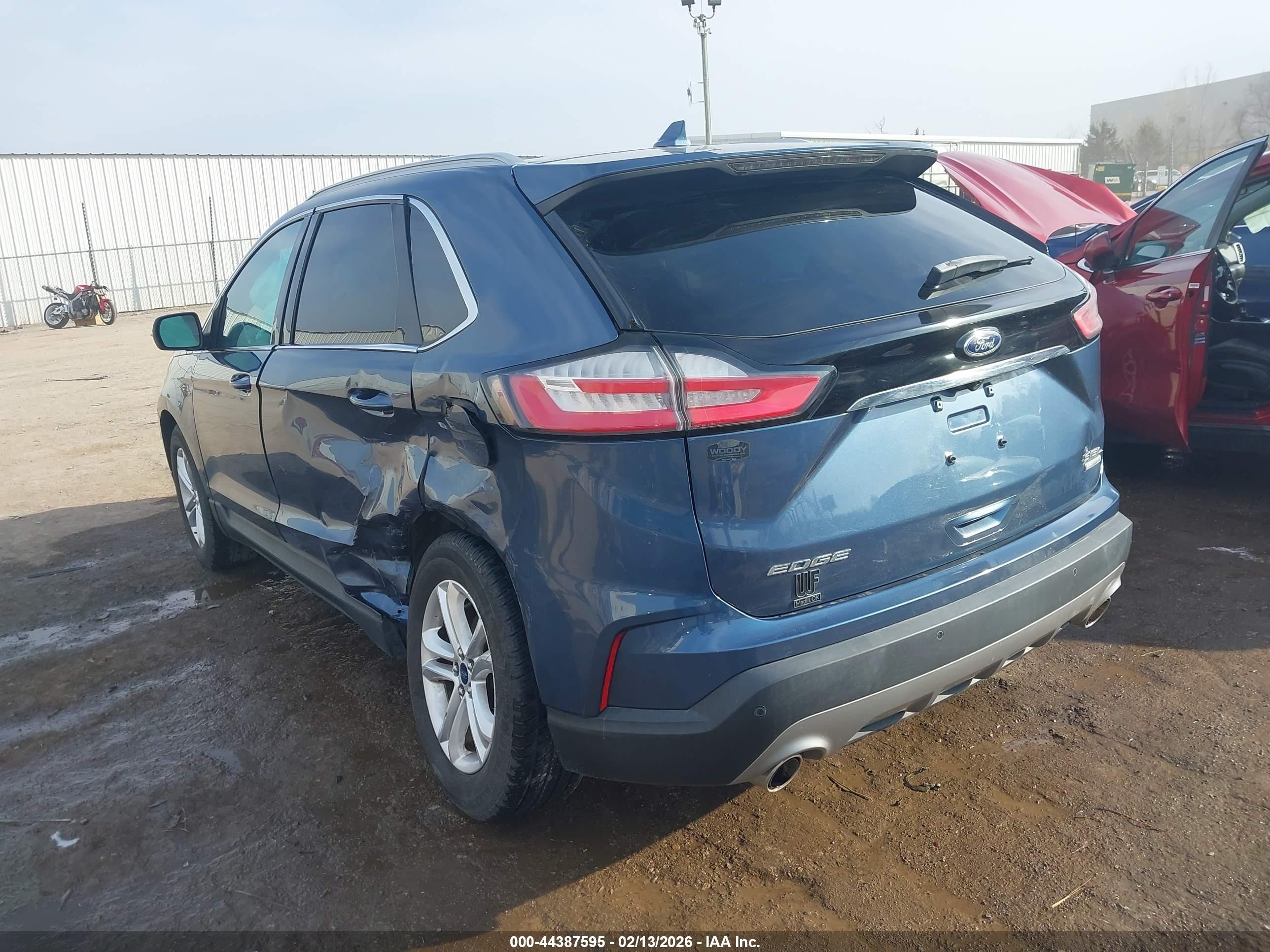 2019 Ford Edge Sel Blue vin: 2FMPK3J97KBB25470