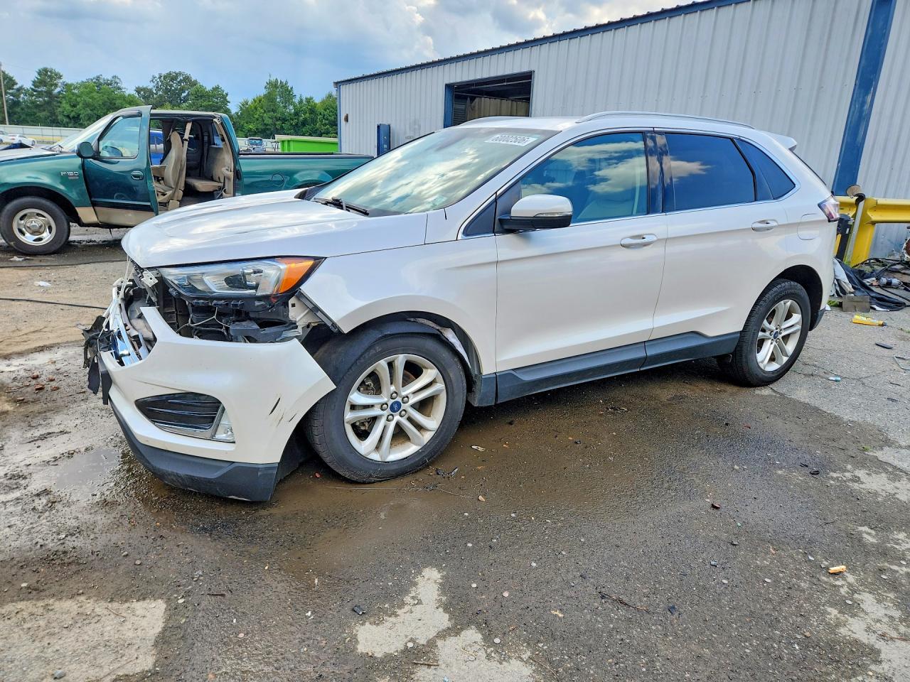 2019 Ford Edge Sel White vin: 2FMPK3J97KBB99844