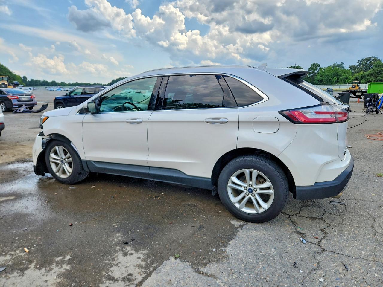 2019 Ford Edge Sel White vin: 2FMPK3J97KBB99844