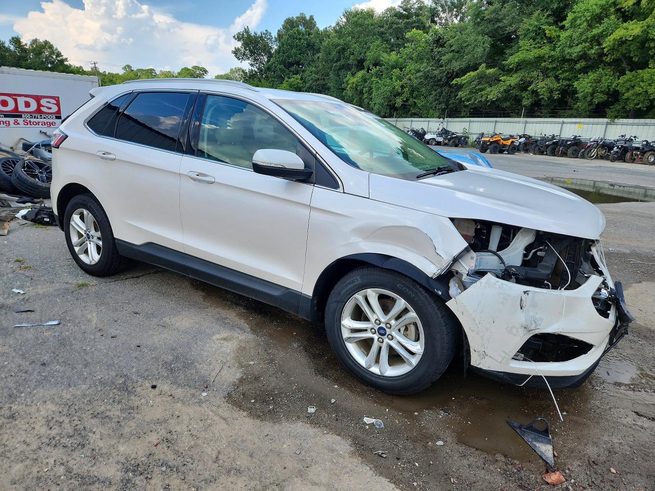2019 Ford Edge Sel White vin: 2FMPK3J97KBB99844
