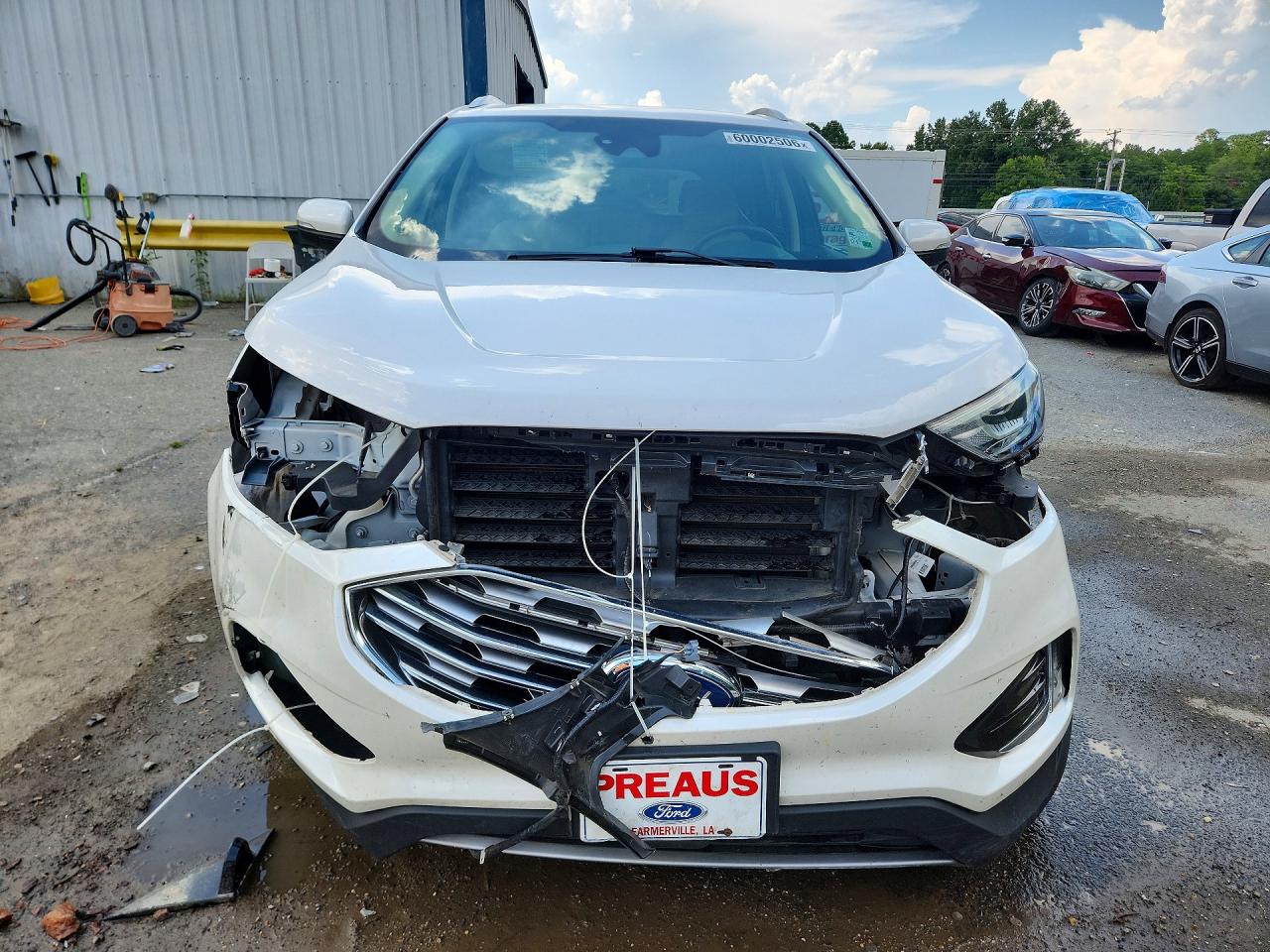 2019 Ford Edge Sel White vin: 2FMPK3J97KBB99844