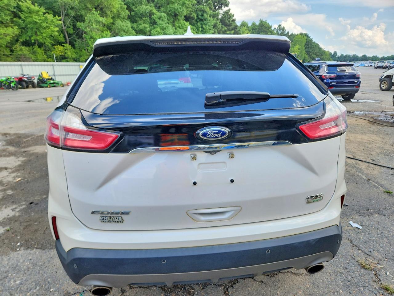 2019 Ford Edge Sel White vin: 2FMPK3J97KBB99844
