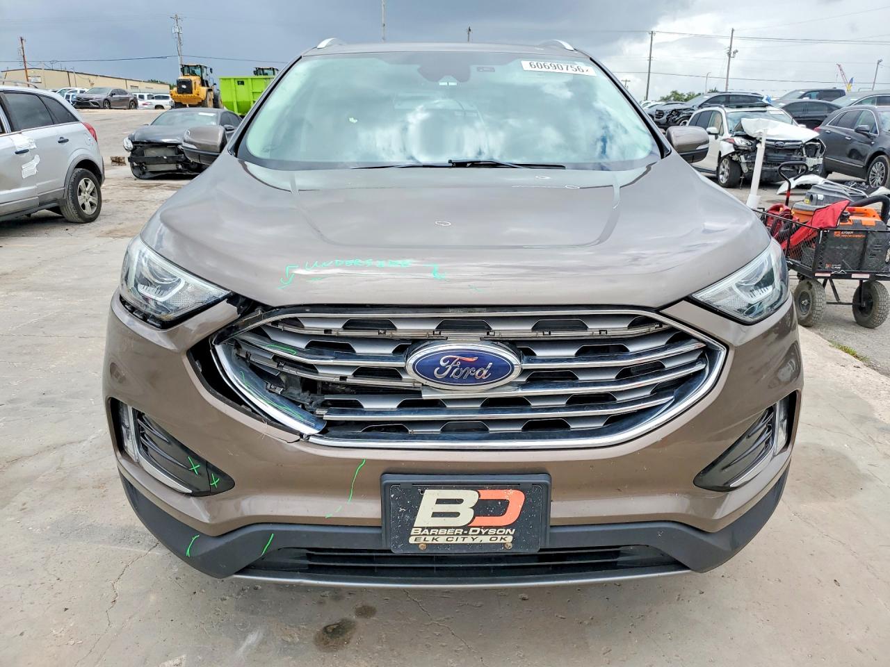 2019 Ford Edge Sel Gray vin: 2FMPK3J97KBC00930